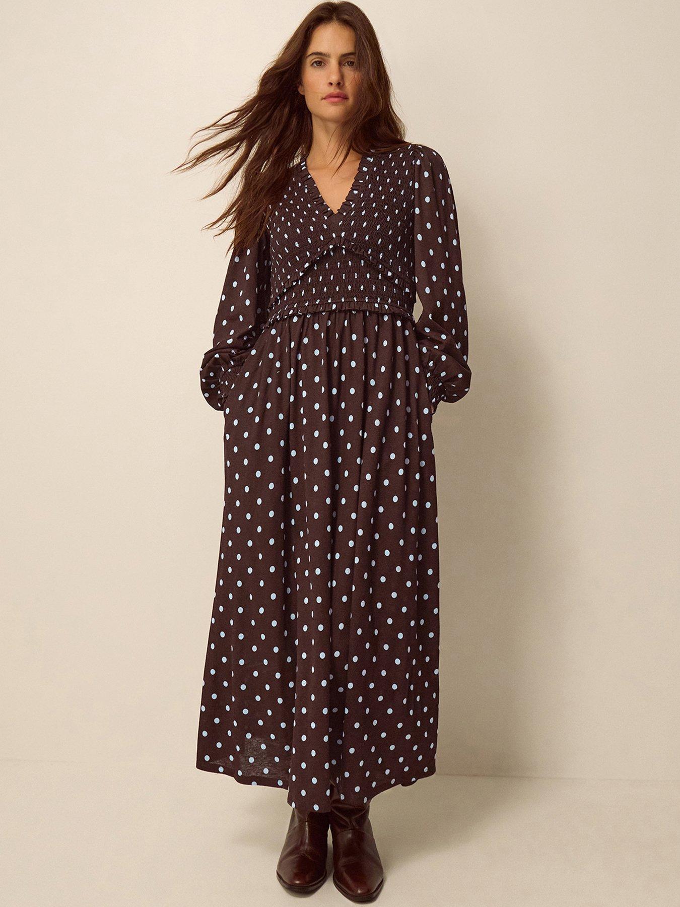 Image 1 of 5 of Monsoon Shae Shirred Jersey Dress