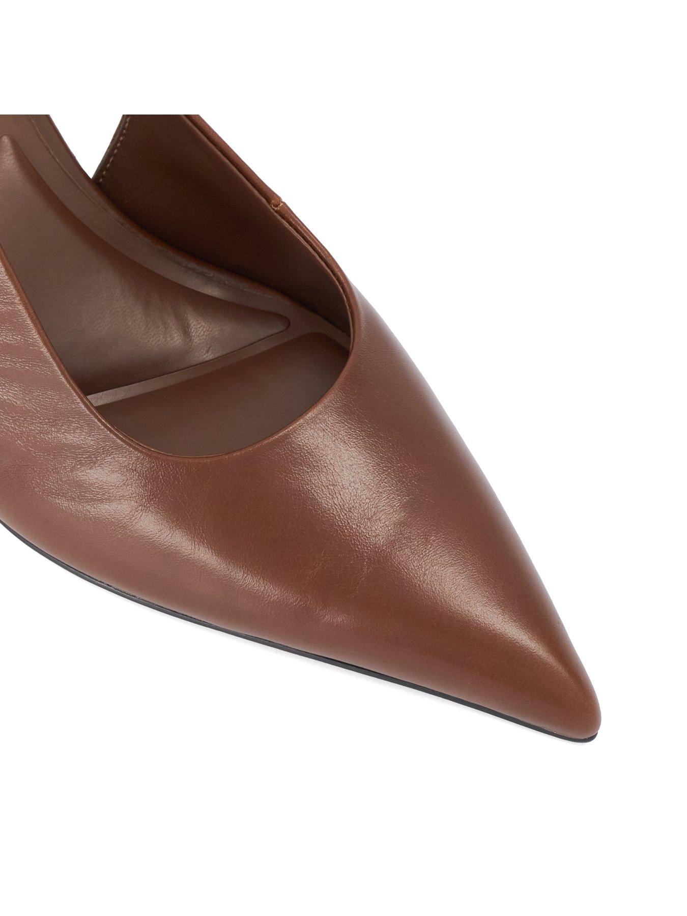 Image 5 of 5 of Dune London Cai Open Court Slingback- Dark Tan