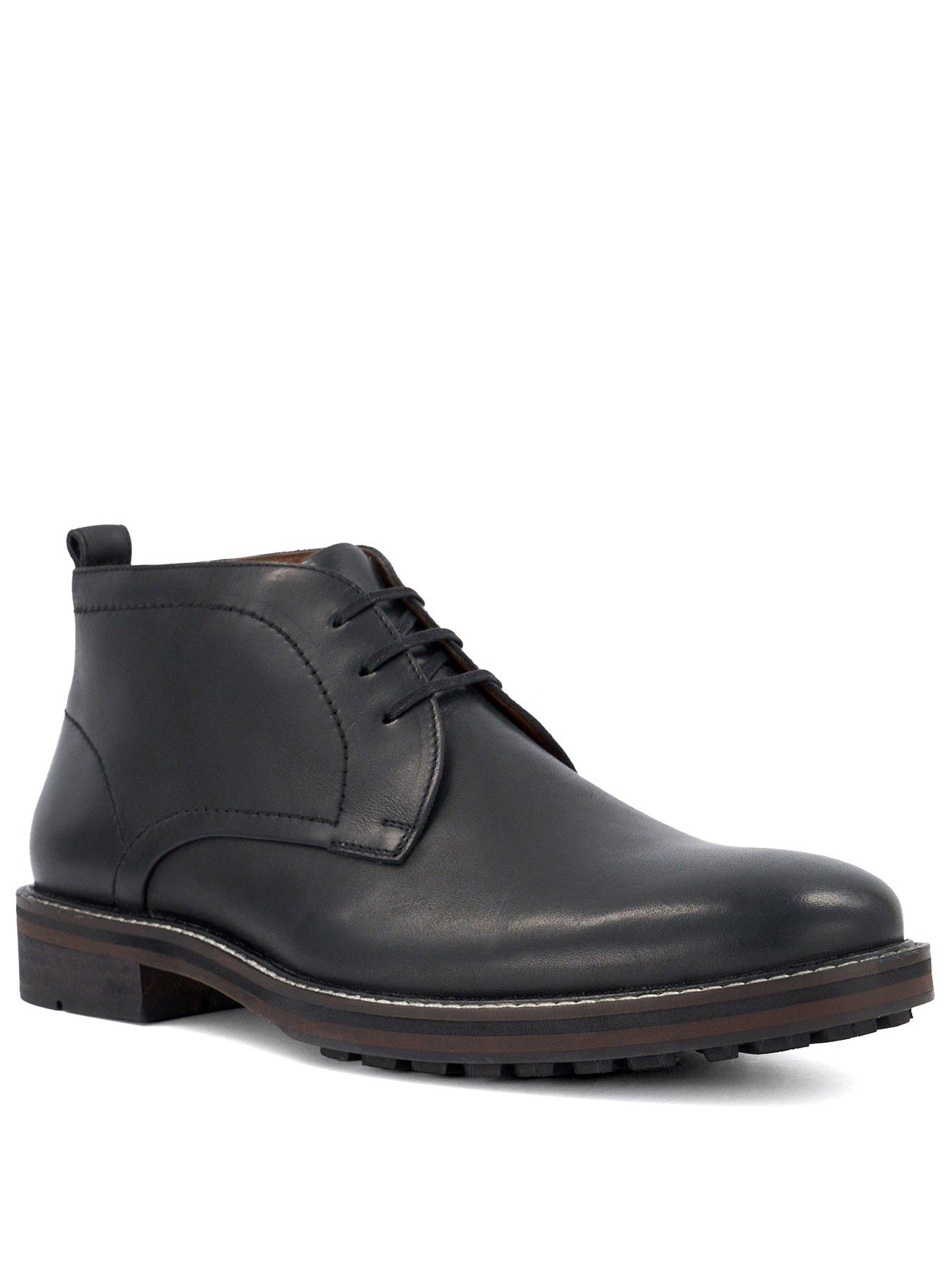 Image 2 of 4 of Dune London Mens Charleys Chukka Lace-Up Grip Sole Boots - Black