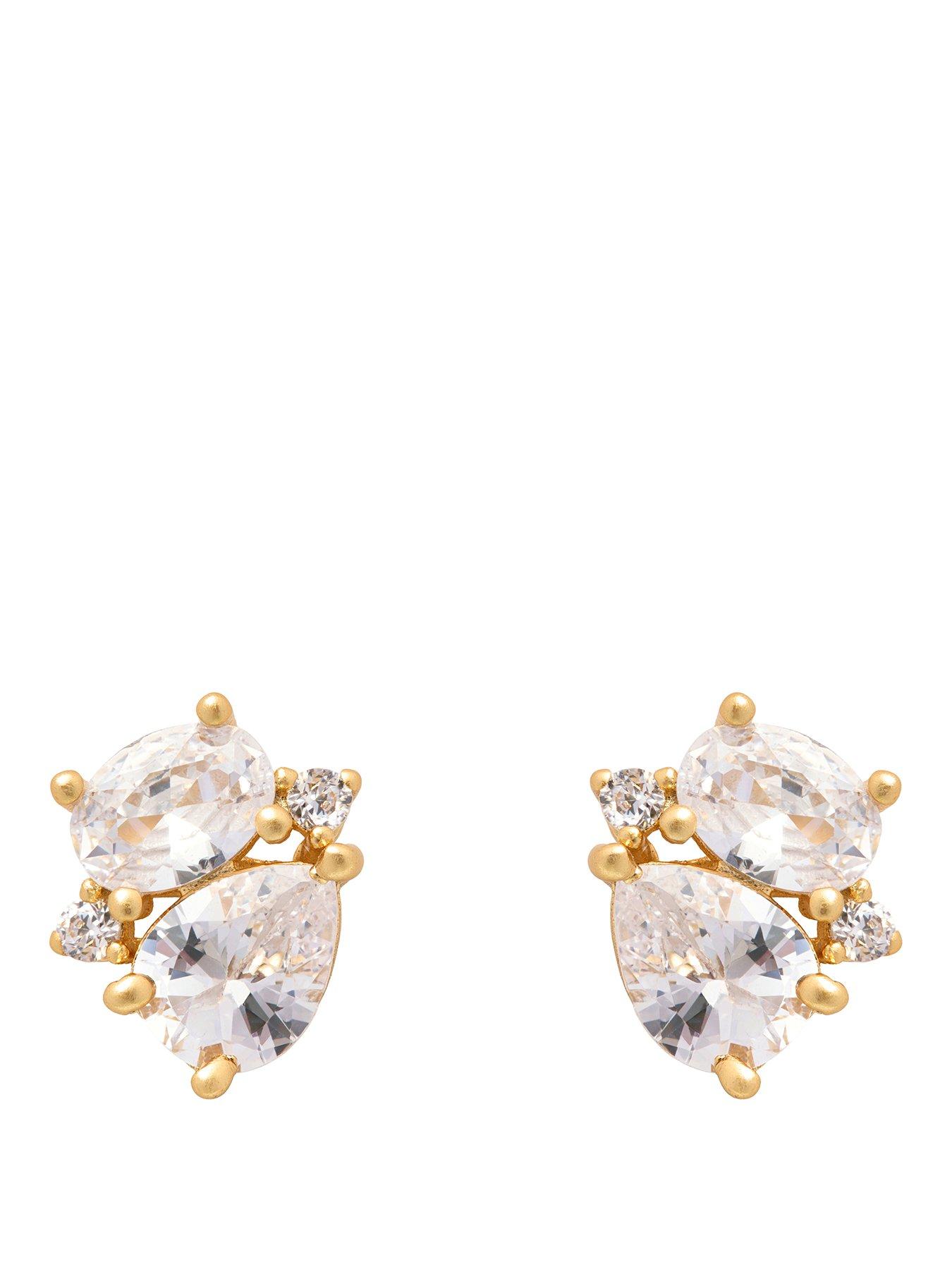 Image 1 of 7 of Cerene DUO: Crystal Cluster Stud Earrings