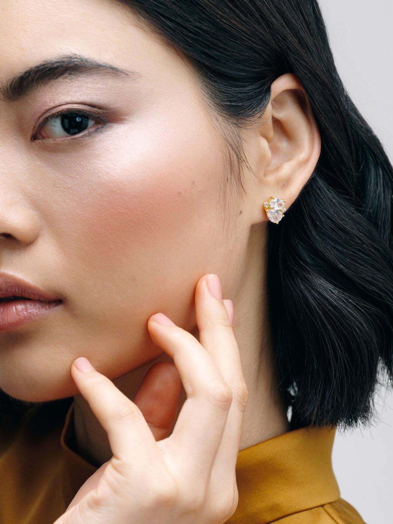 Image 2 of 7 of Cerene DUO: Crystal Cluster Stud Earrings