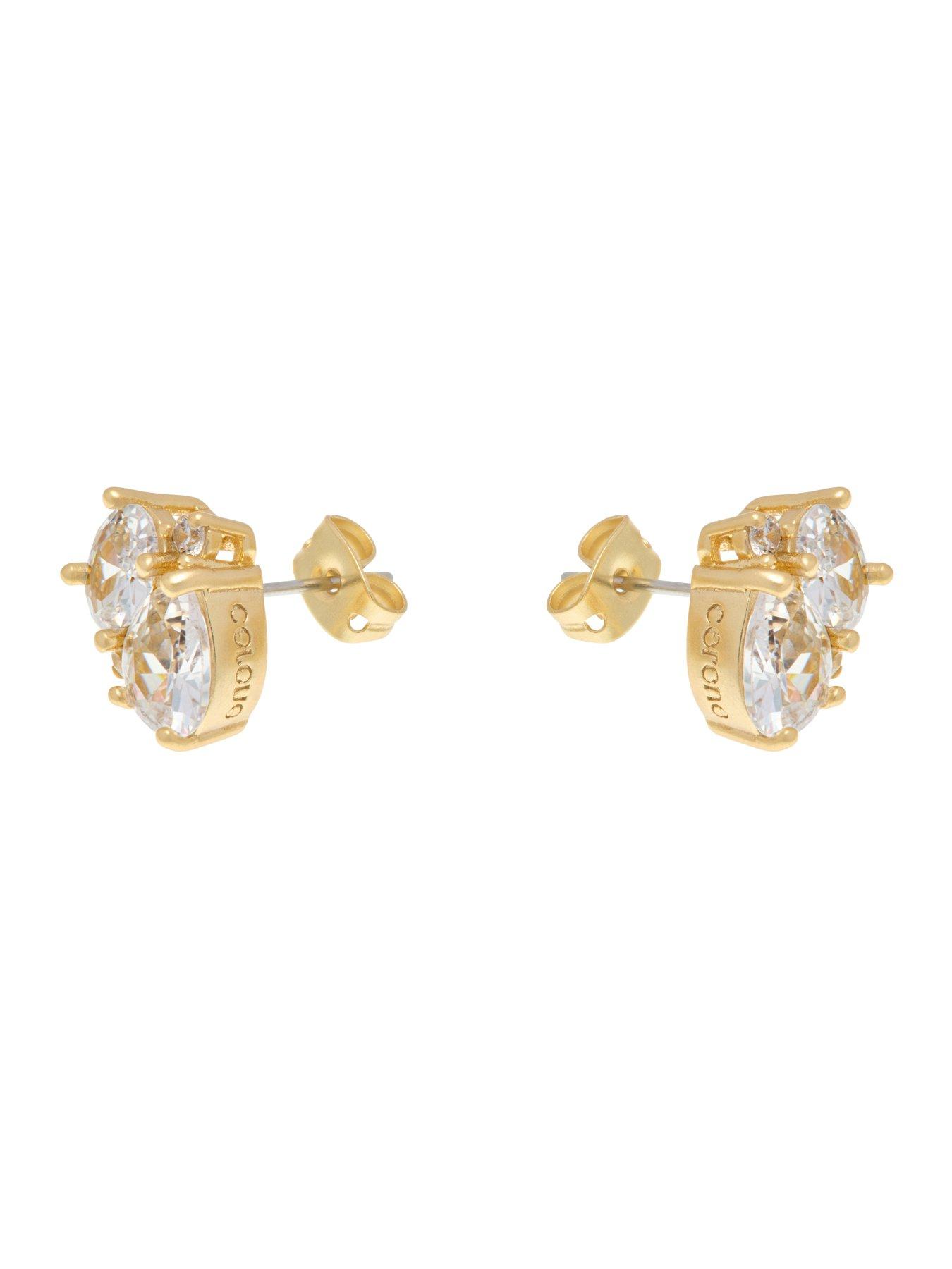 Image 3 of 7 of Cerene DUO: Crystal Cluster Stud Earrings