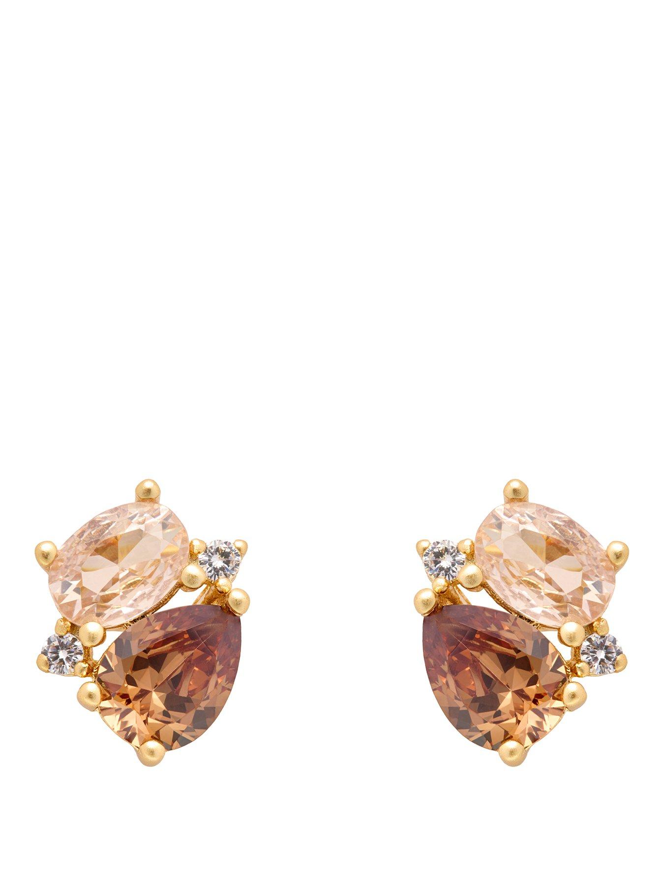 Image 1 of 7 of Cerene DUO: Crystal Cluster Stud Earrings
