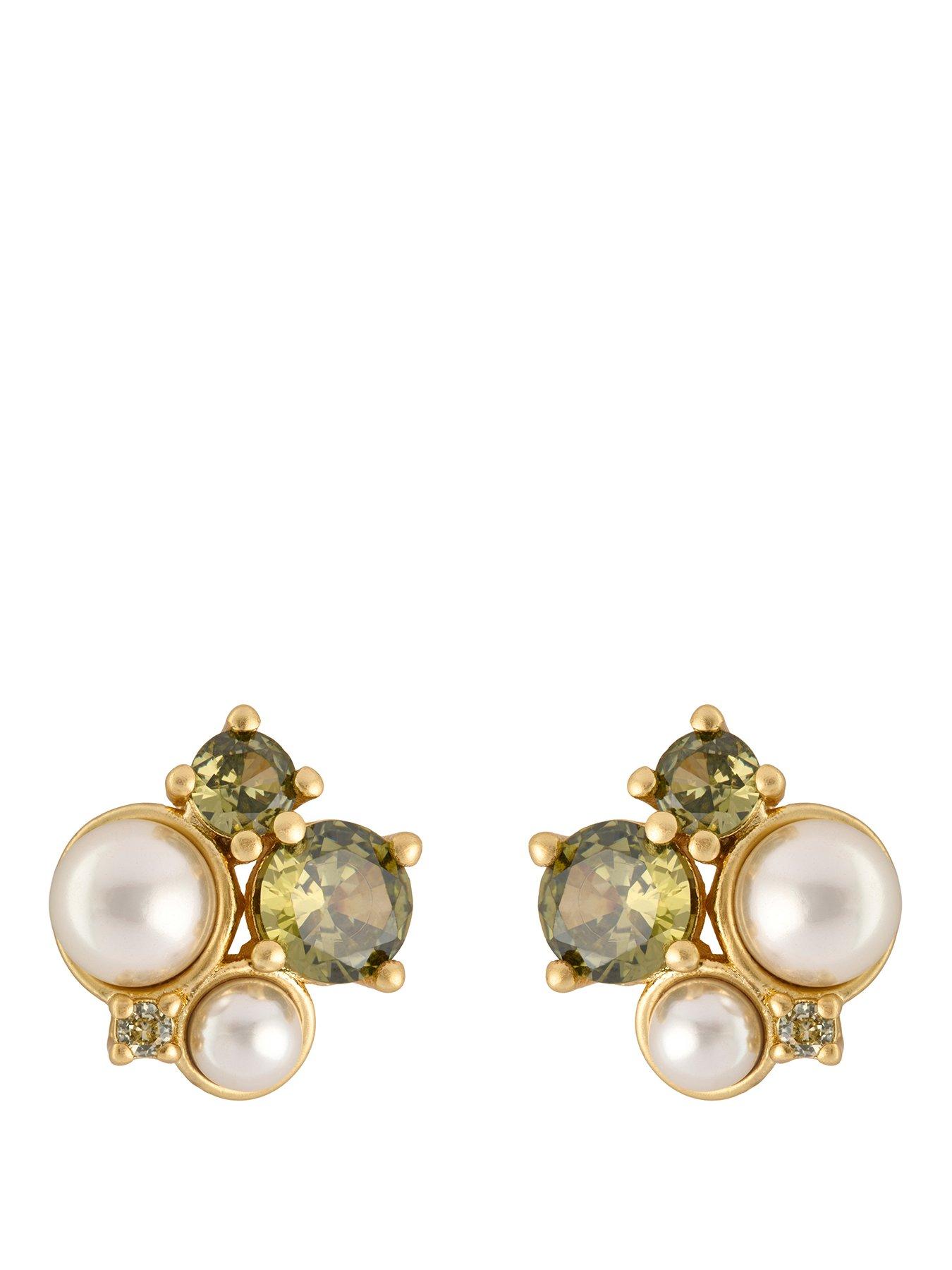 Image 1 of 7 of Cerene OLER: Pearl Shimmer Stud Earrings
