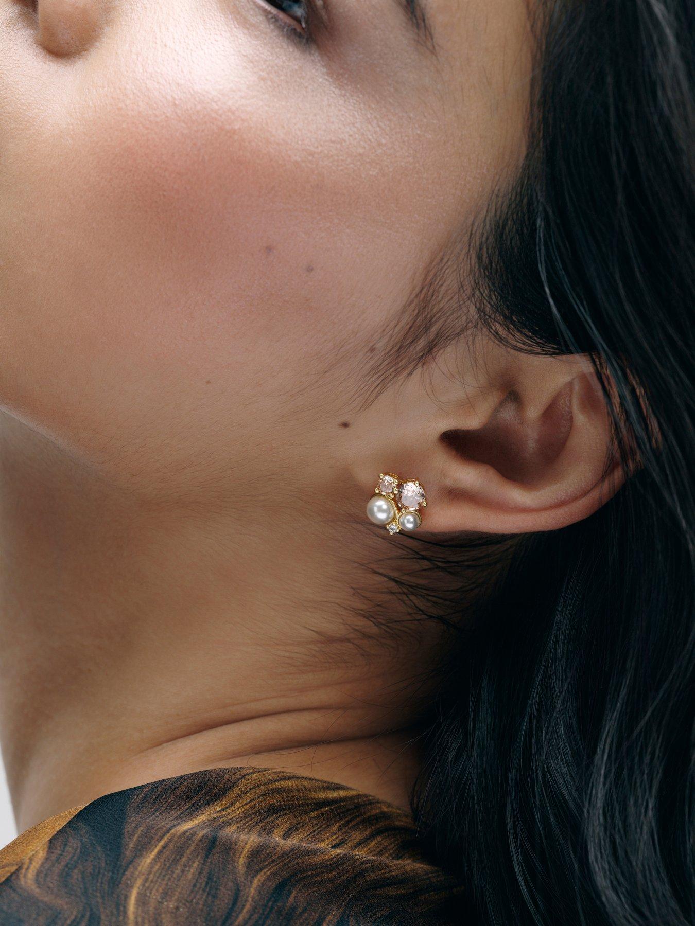 Image 2 of 7 of Cerene OLER: Pearl Shimmer Stud Earrings