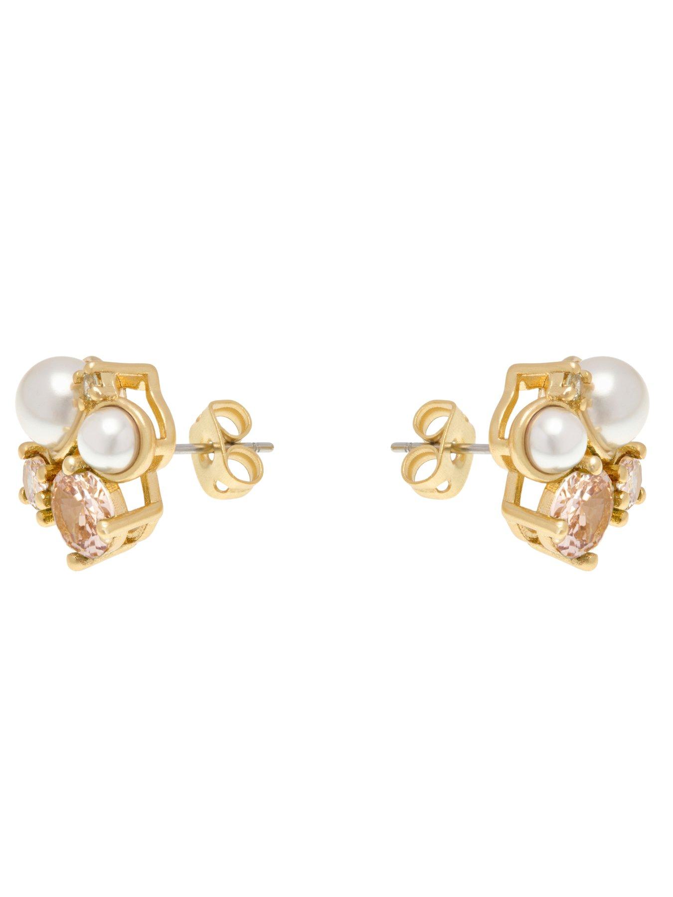 Image 3 of 7 of Cerene OLER: Pearl Shimmer Stud Earrings