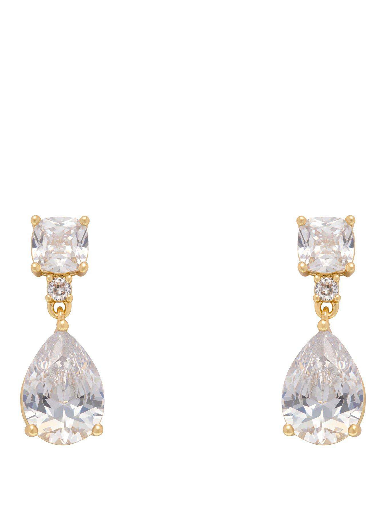 Image 1 of 7 of Cerene IRIA: Statement Crystal Drop Earrings