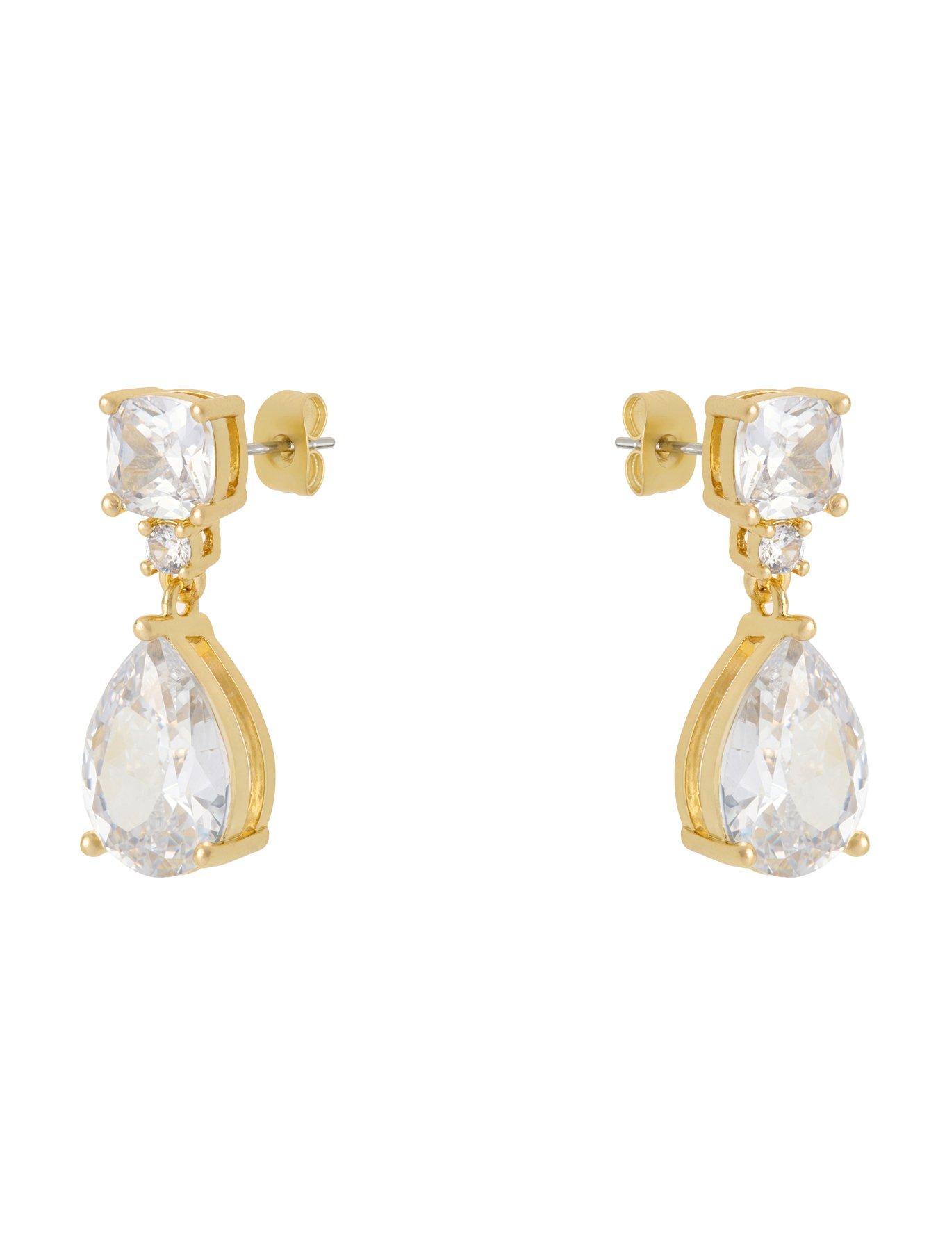 Image 3 of 7 of Cerene IRIA: Statement Crystal Drop Earrings
