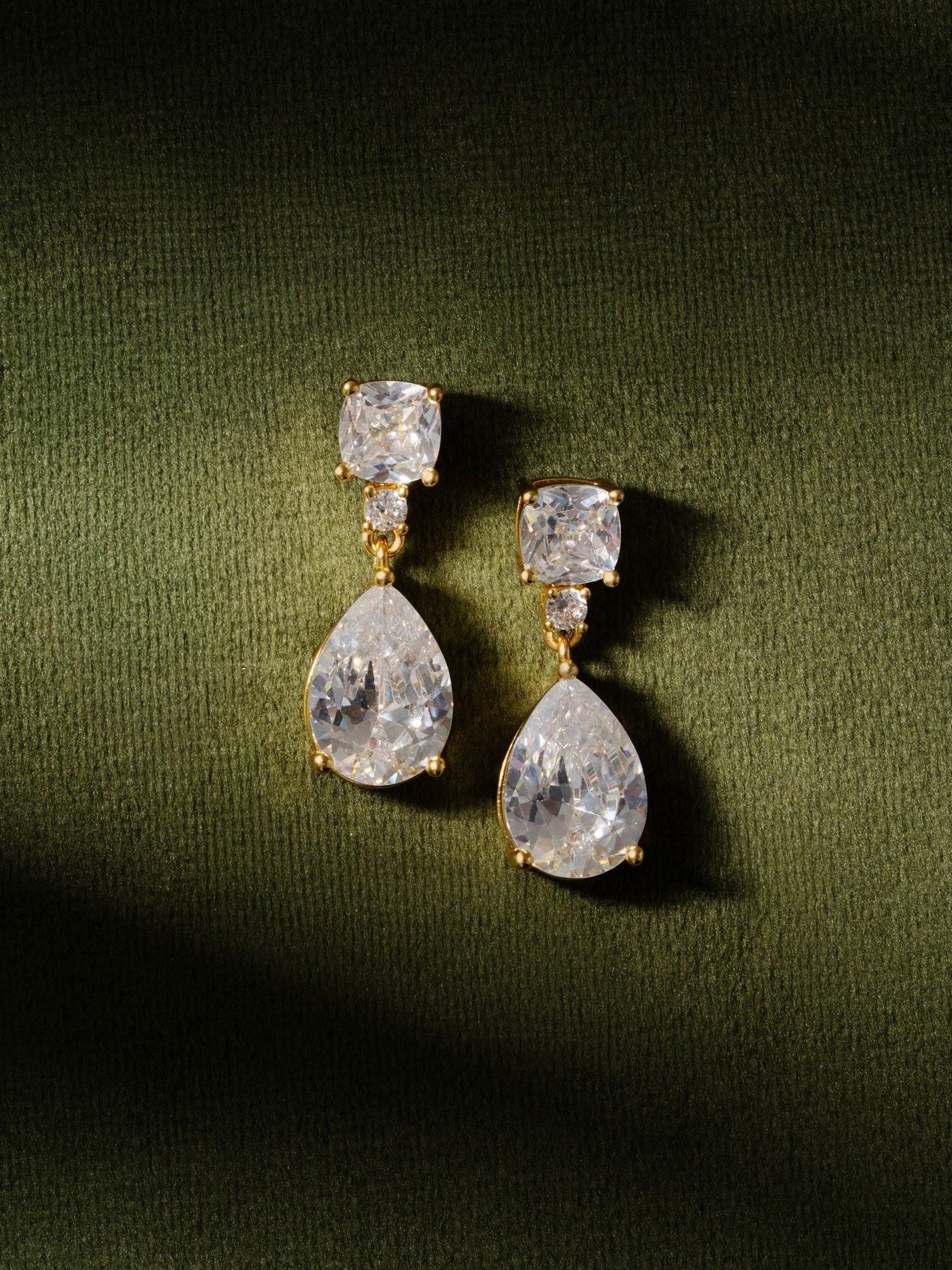 Image 5 of 7 of Cerene IRIA: Statement Crystal Drop Earrings