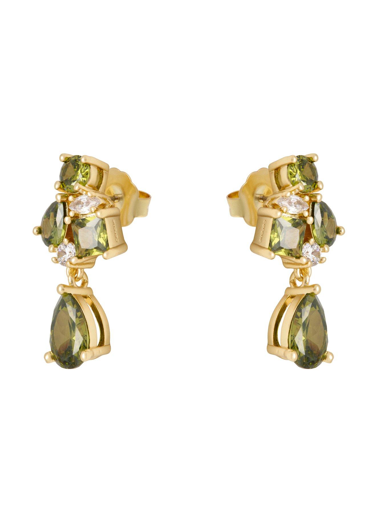 Image 3 of 7 of Cerene VIVE: Crystal Cluster Drop Earrings