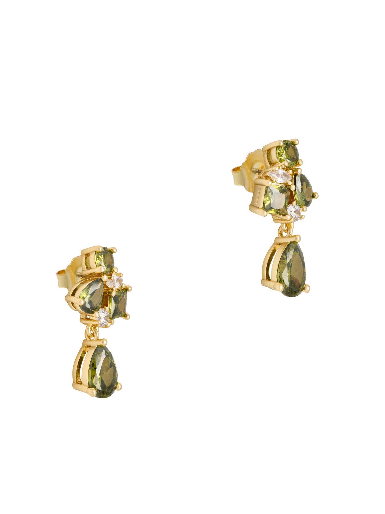 Image 6 of 7 of Cerene VIVE: Crystal Cluster Drop Earrings
