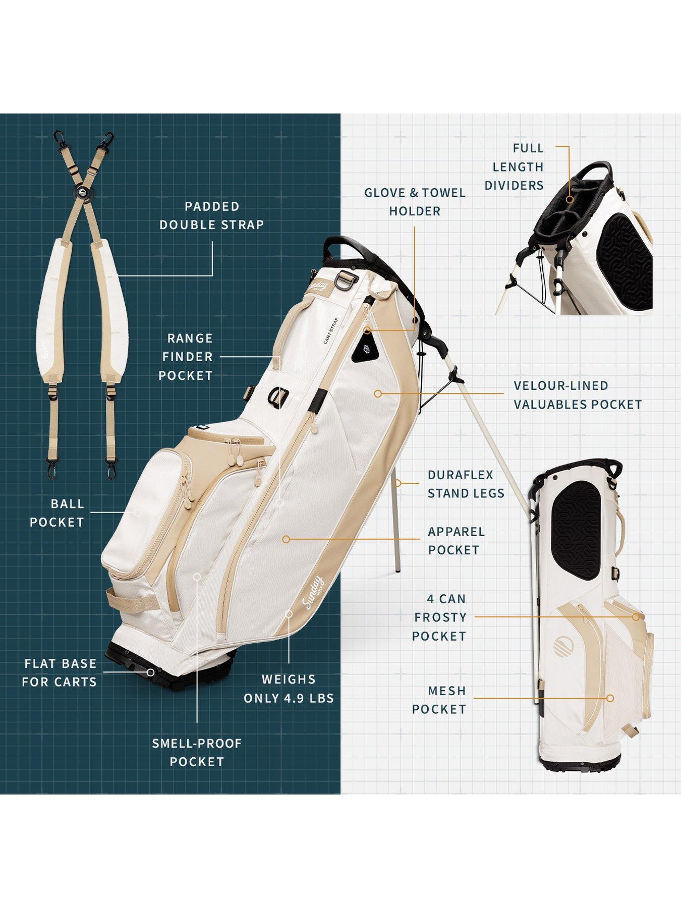Image 2 of 8 of Sunday Golf RYDER STAND BAG Golf Bag - Toasted Almond