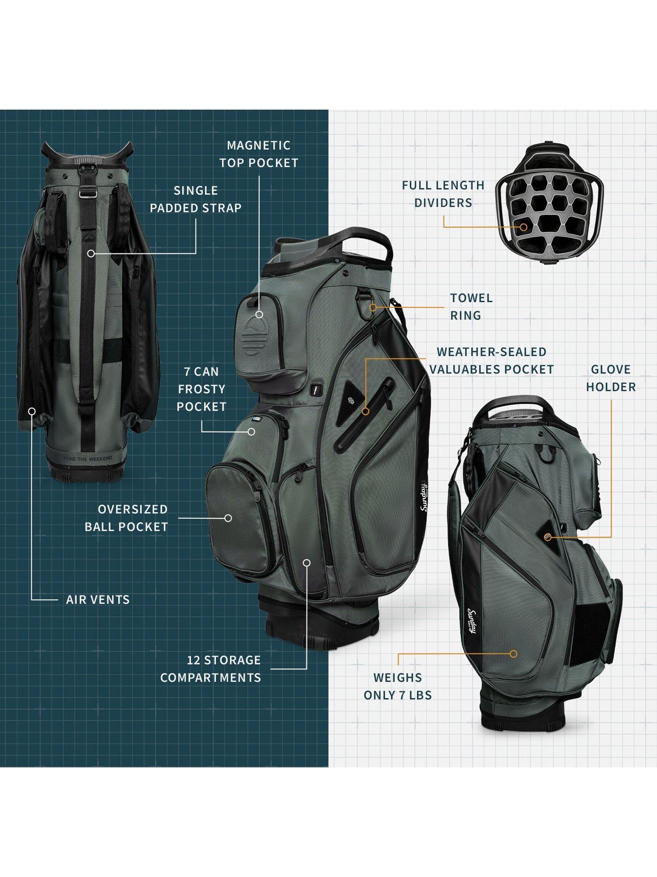 Image 2 of 8 of Sunday Golf BIG RIG Golf Cart Bag - Midnight Green