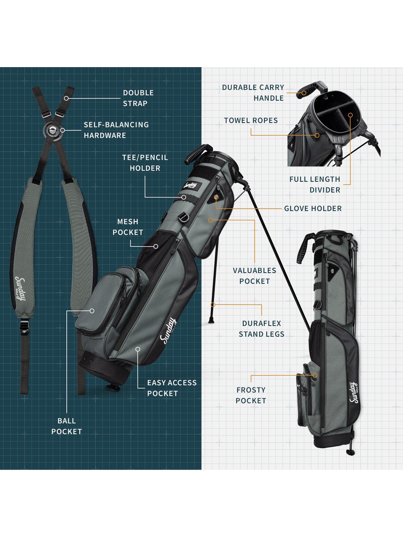 Image 2 of 8 of Sunday Golf LOMA XL Golf Bag -Midnight Green
