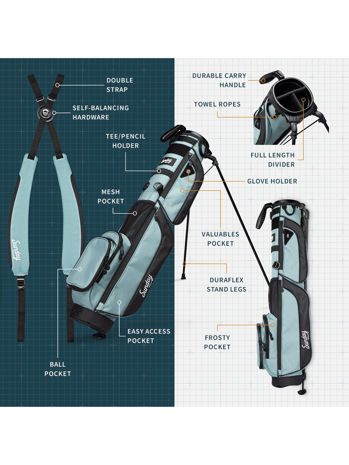 Image 2 of 8 of Sunday Golf LOMA XL Golf Bag -Seafoam