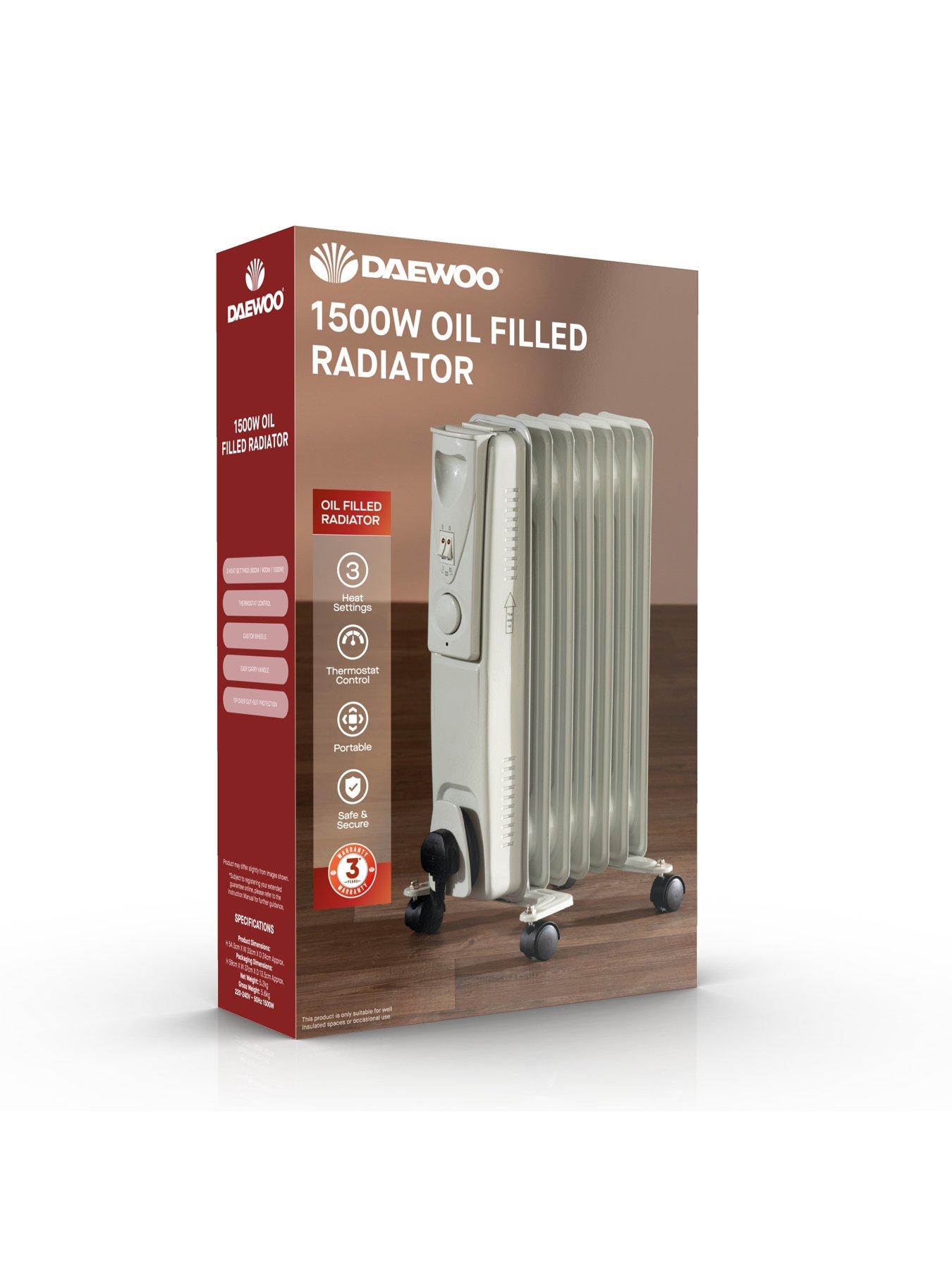 Image 4 of 4 of Daewoo 1500W Oil Heater