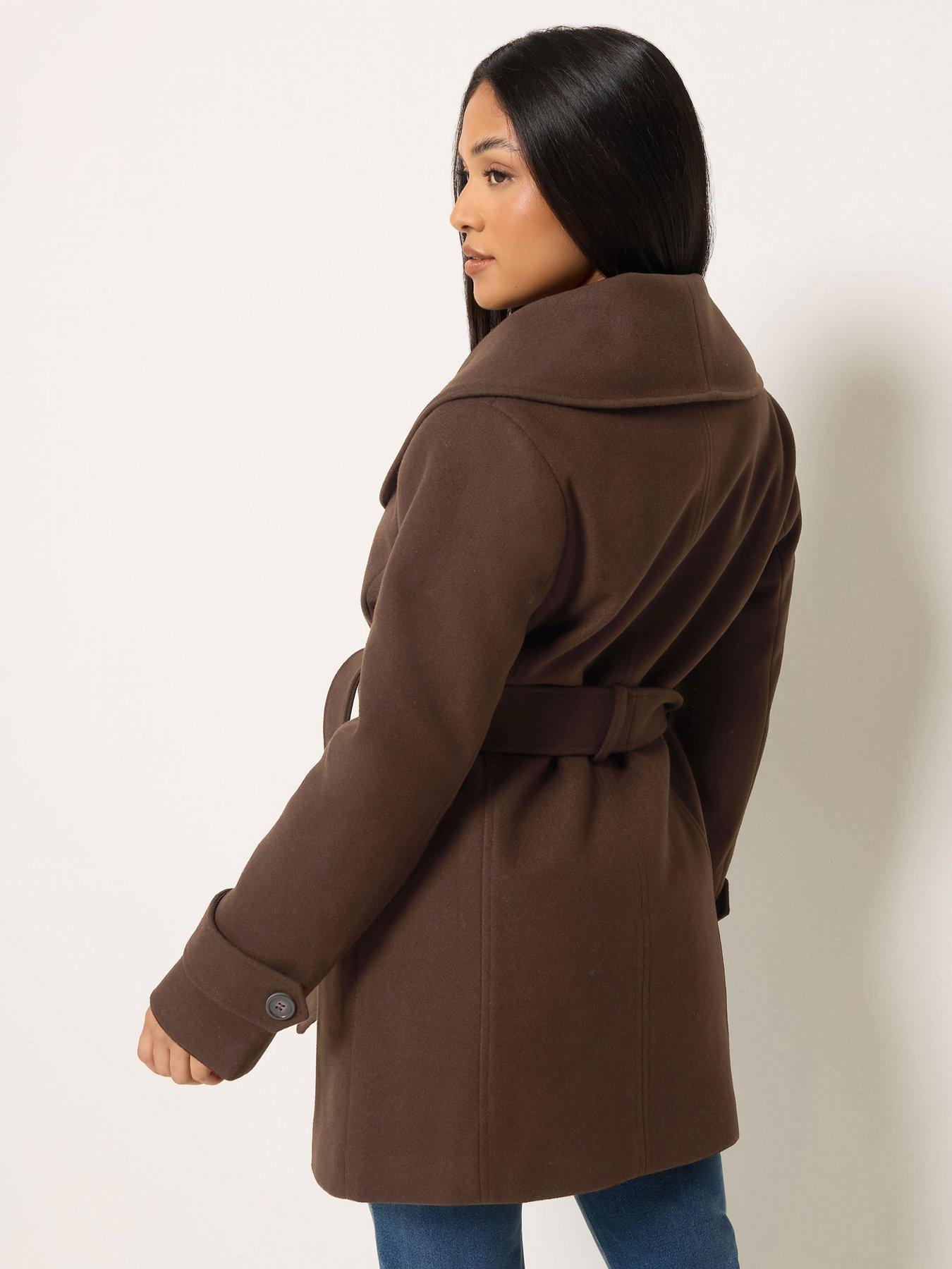 Image 2 of 4 of M&Co Petite Petite Belted Midi Coat