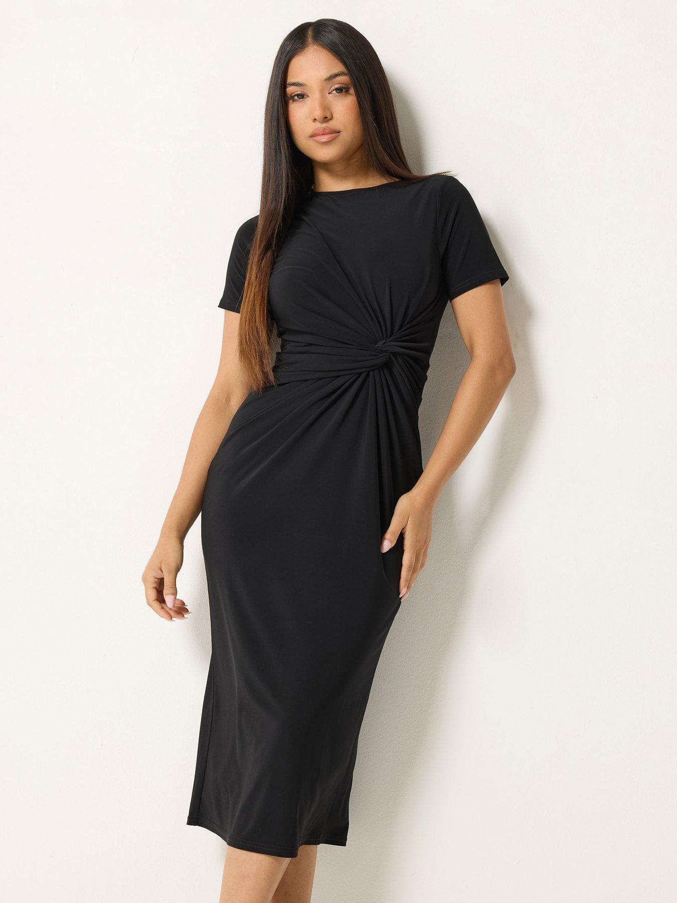 Image 1 of 4 of M&Co Petite Petite Twist Front Maxi Dress
