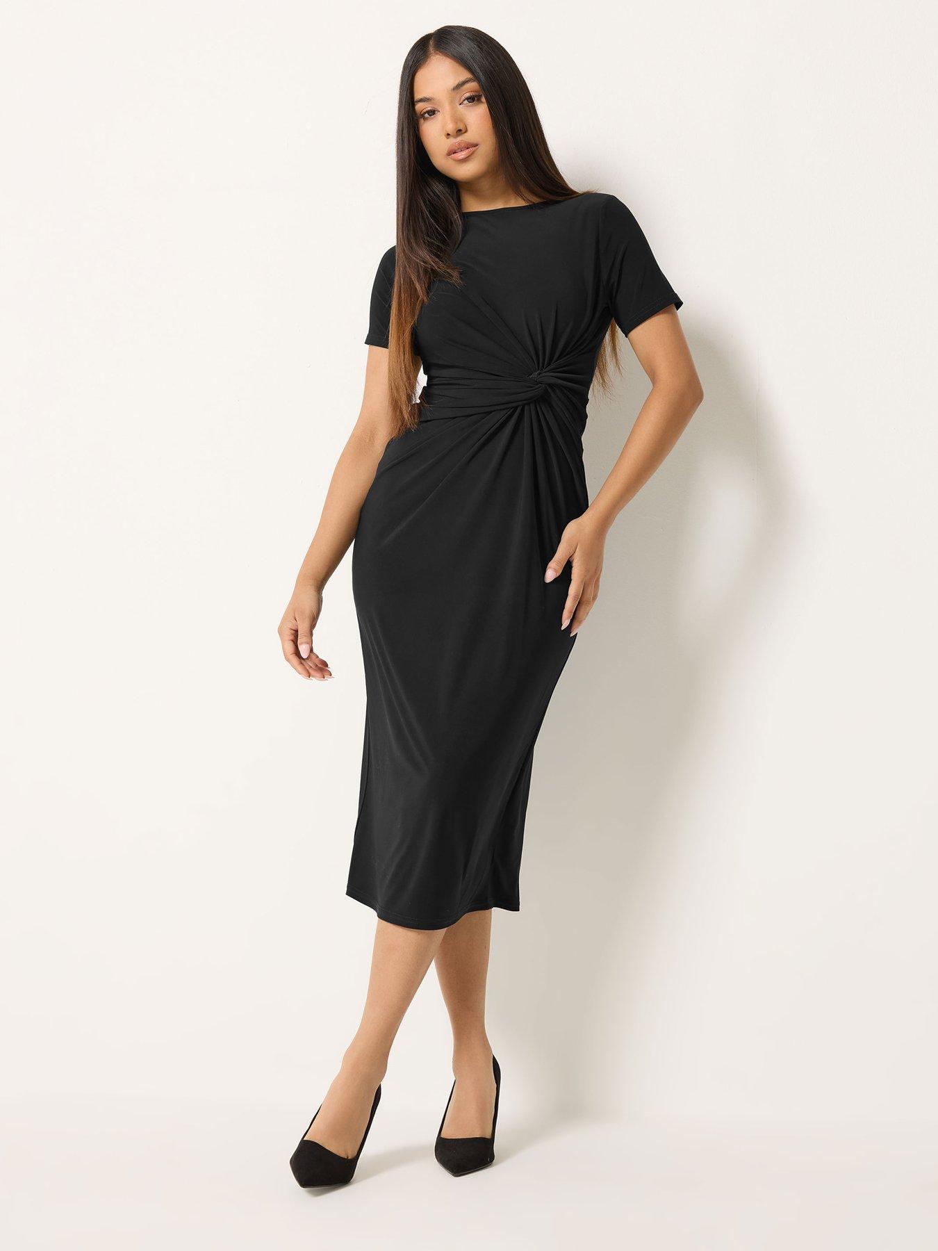 Image 3 of 4 of M&Co Petite Petite Twist Front Maxi Dress