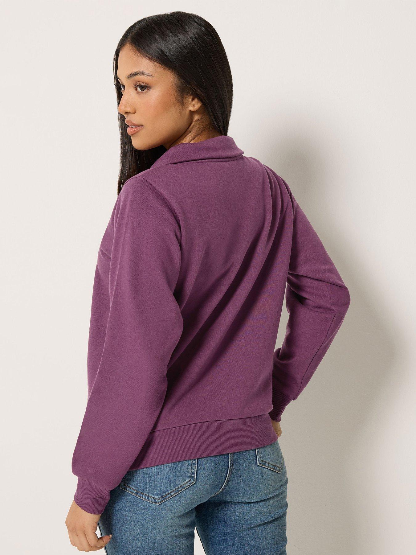 Image 2 of 4 of M&Co Petite Petite Quarter Zip Sweatshirt