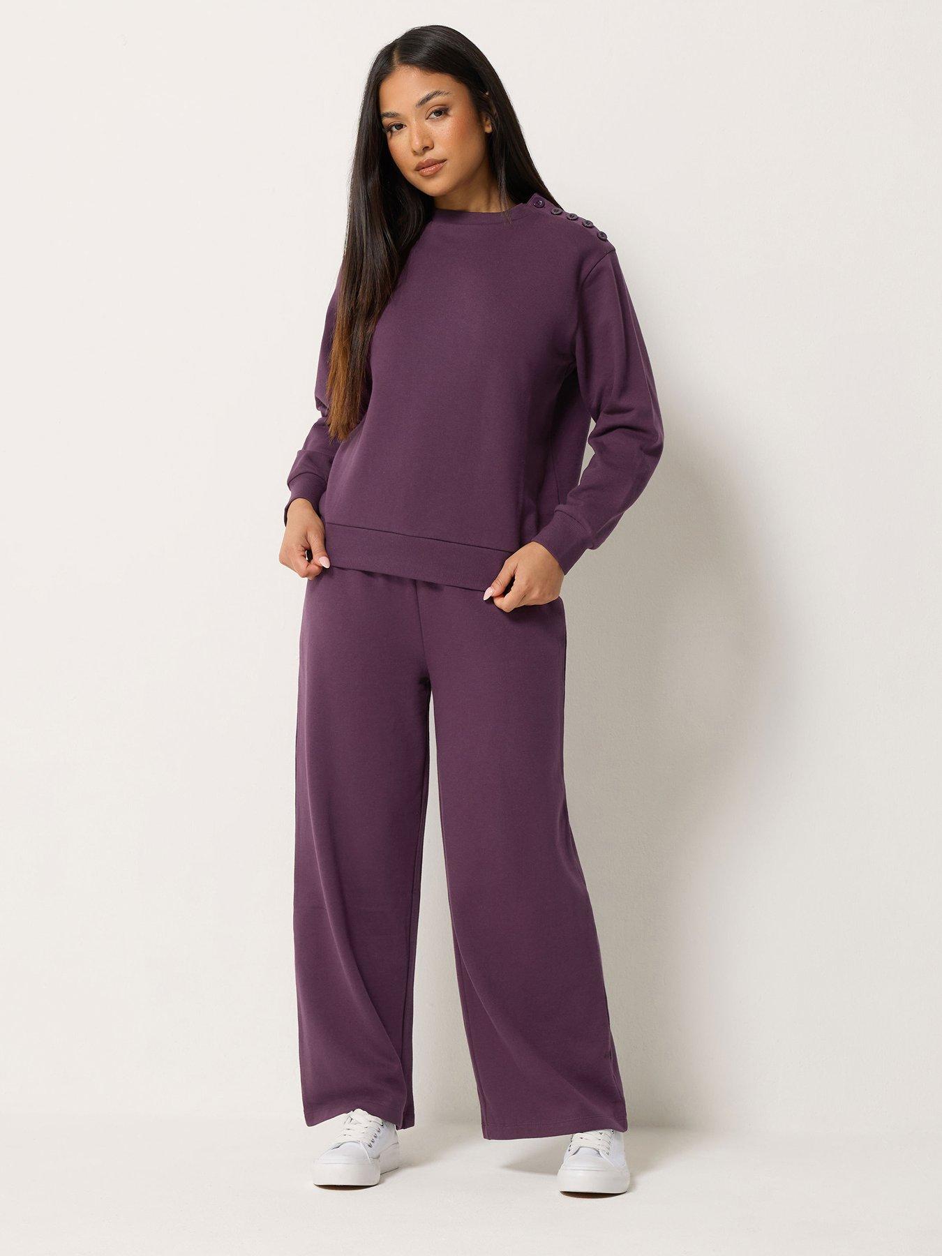 Image 3 of 4 of M&Co Petite Petite Button Detail Sweatshirt