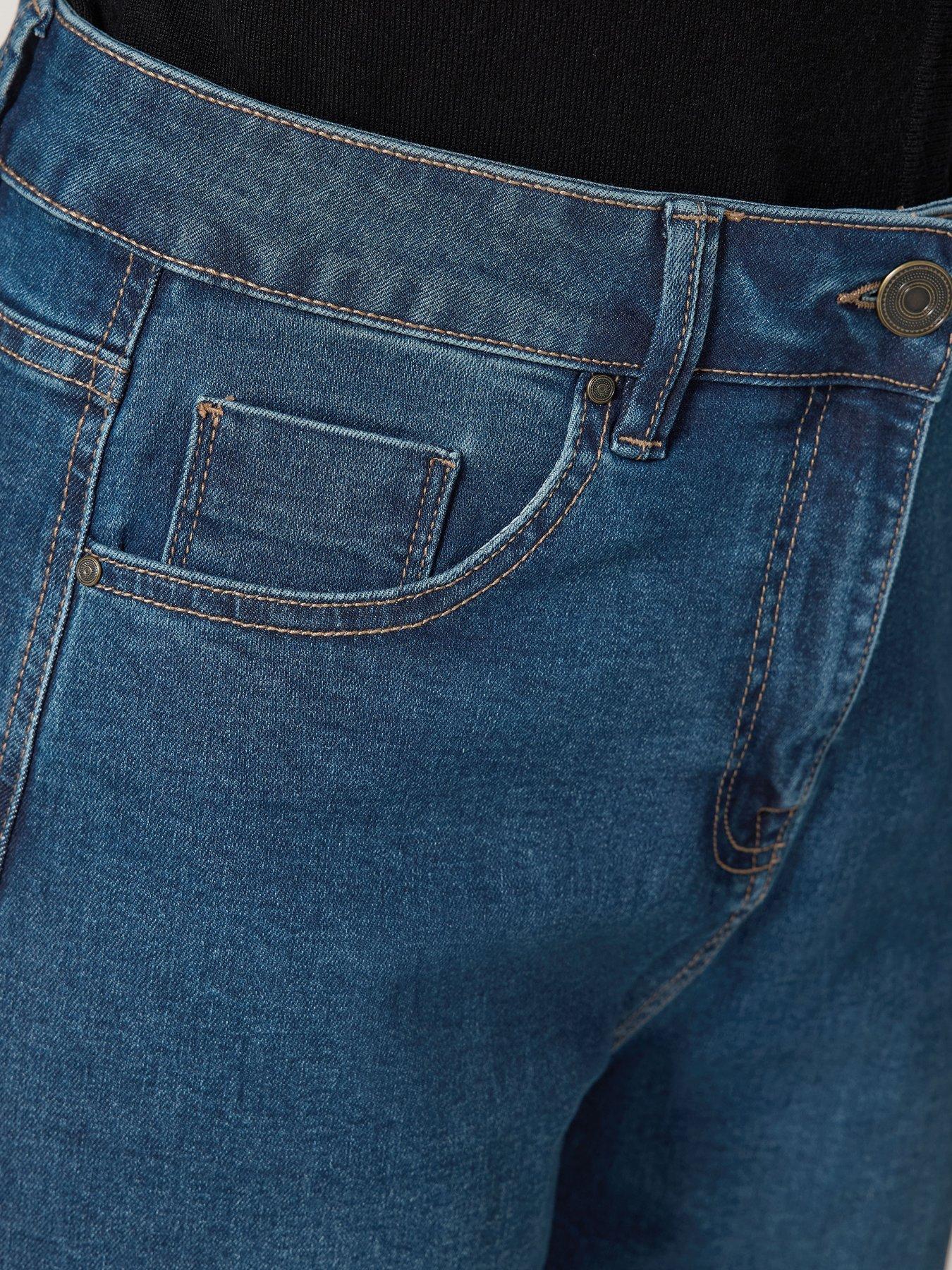 Image 4 of 4 of M&Co Petite Petite Indigo Barrel Leg Jean 27"