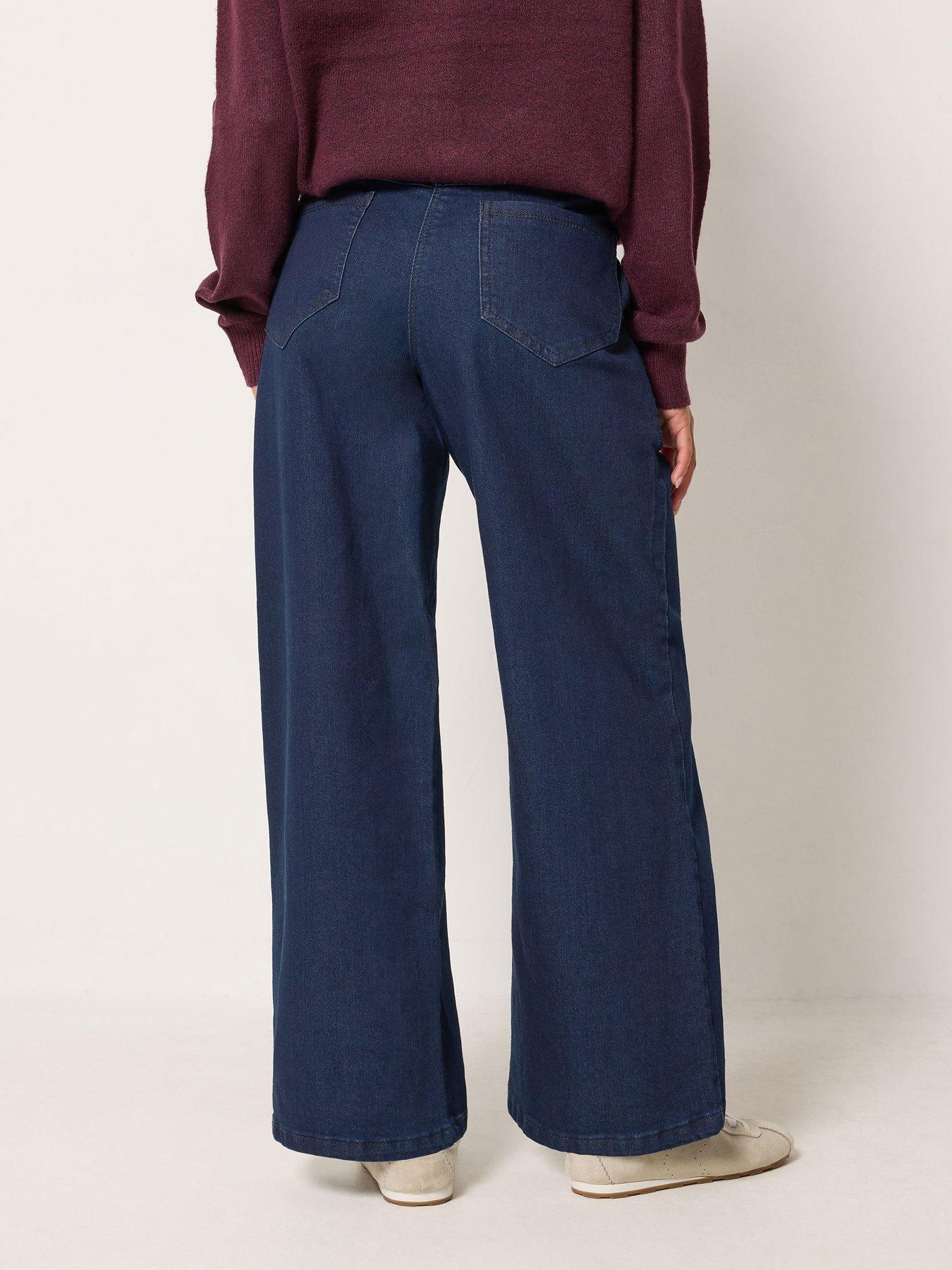 Image 2 of 4 of M&Co Petite Petite Indigo Wide Leg Carpenter Jean 27"