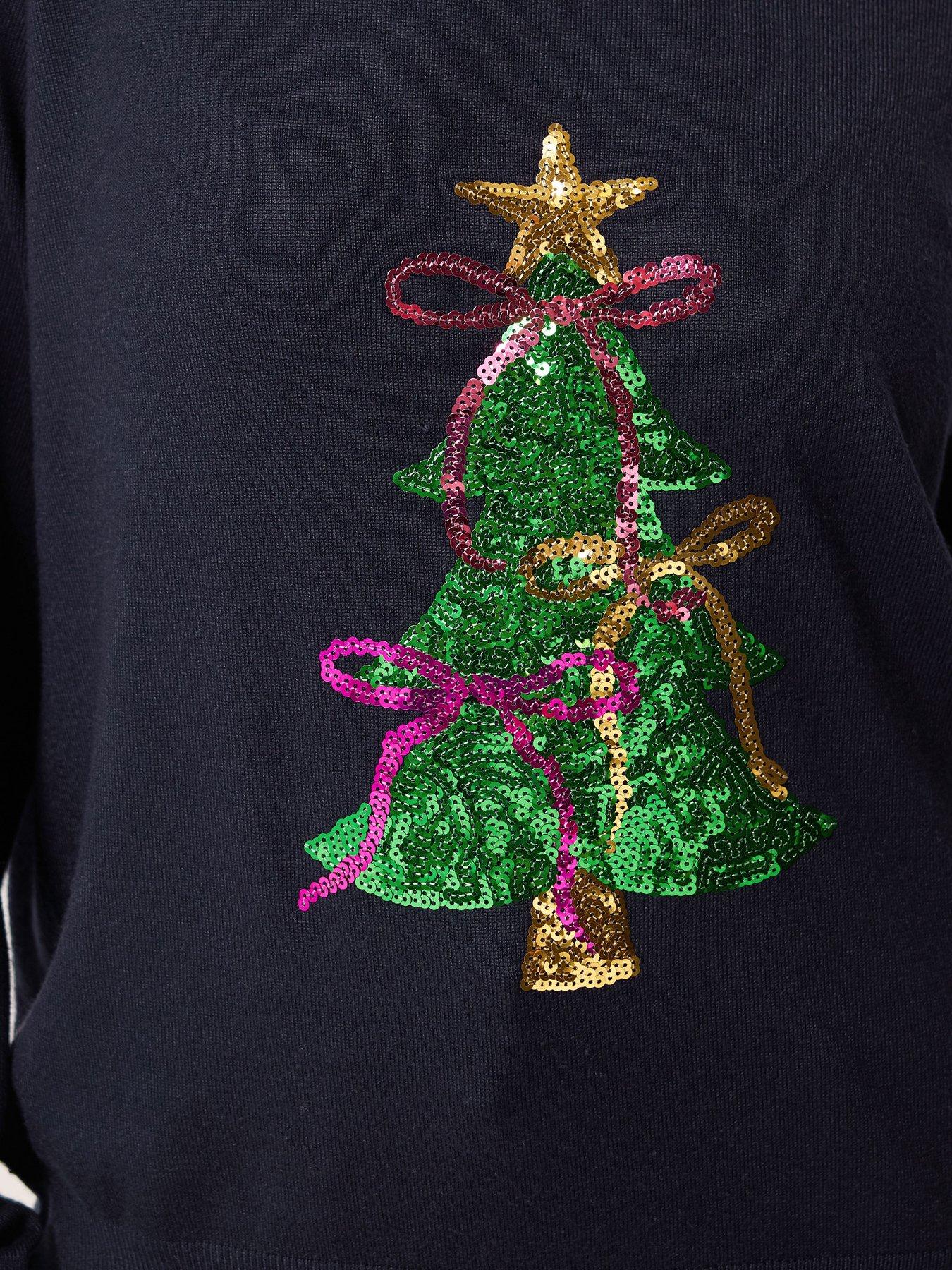 Image 4 of 4 of M&Co Petite Petite Christmas Tree Jumper