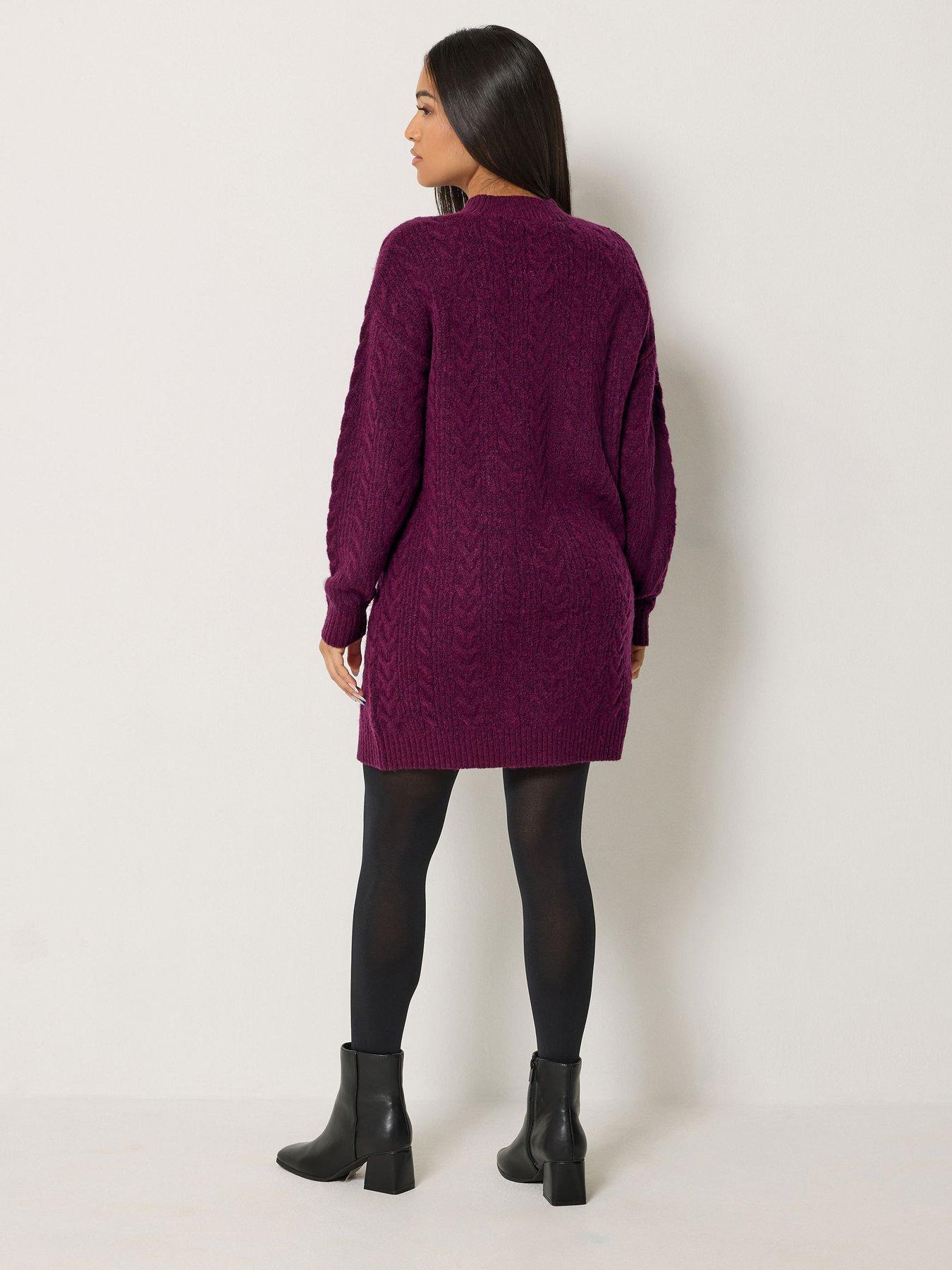 Image 2 of 4 of M&Co Petite Petite Cable Knit Tunic Jumper