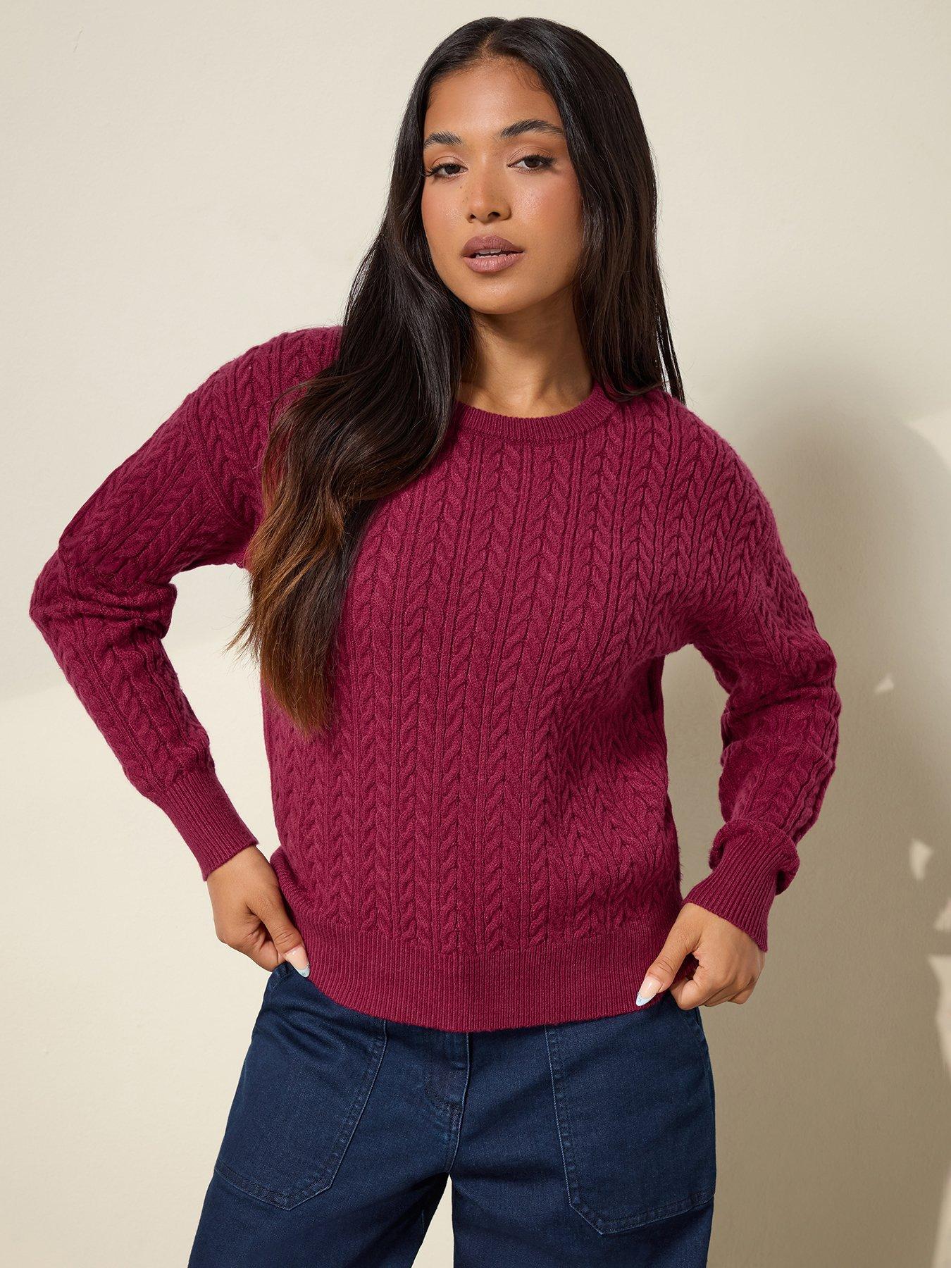 Image 1 of 4 of M&Co Petite Petite Cable Knit Jumper