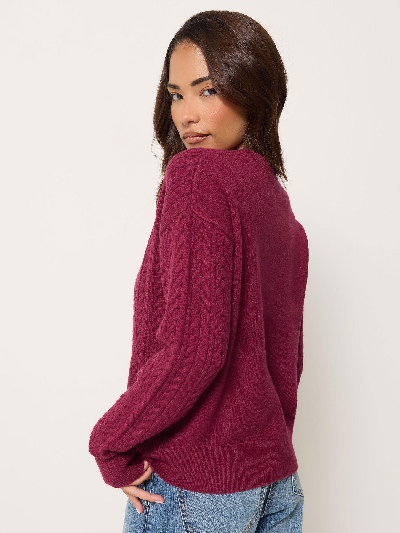 Image 2 of 4 of M&Co Petite Petite Cable Knit Jumper