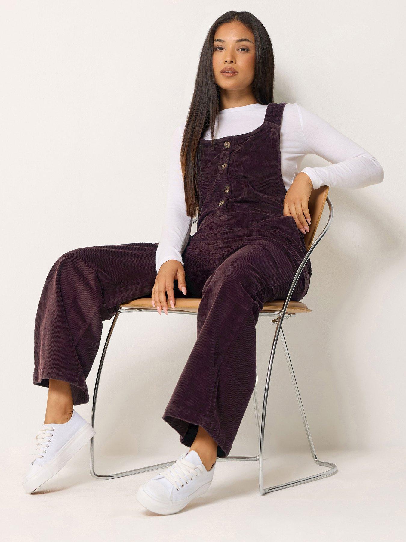 Image 1 of 4 of M&Co Petite Petite Corduroy Dungarees