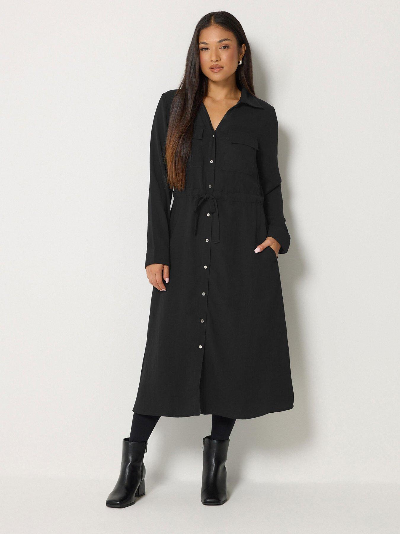 Image 1 of 4 of M&Co Petite Petite Utility Shirt Dress