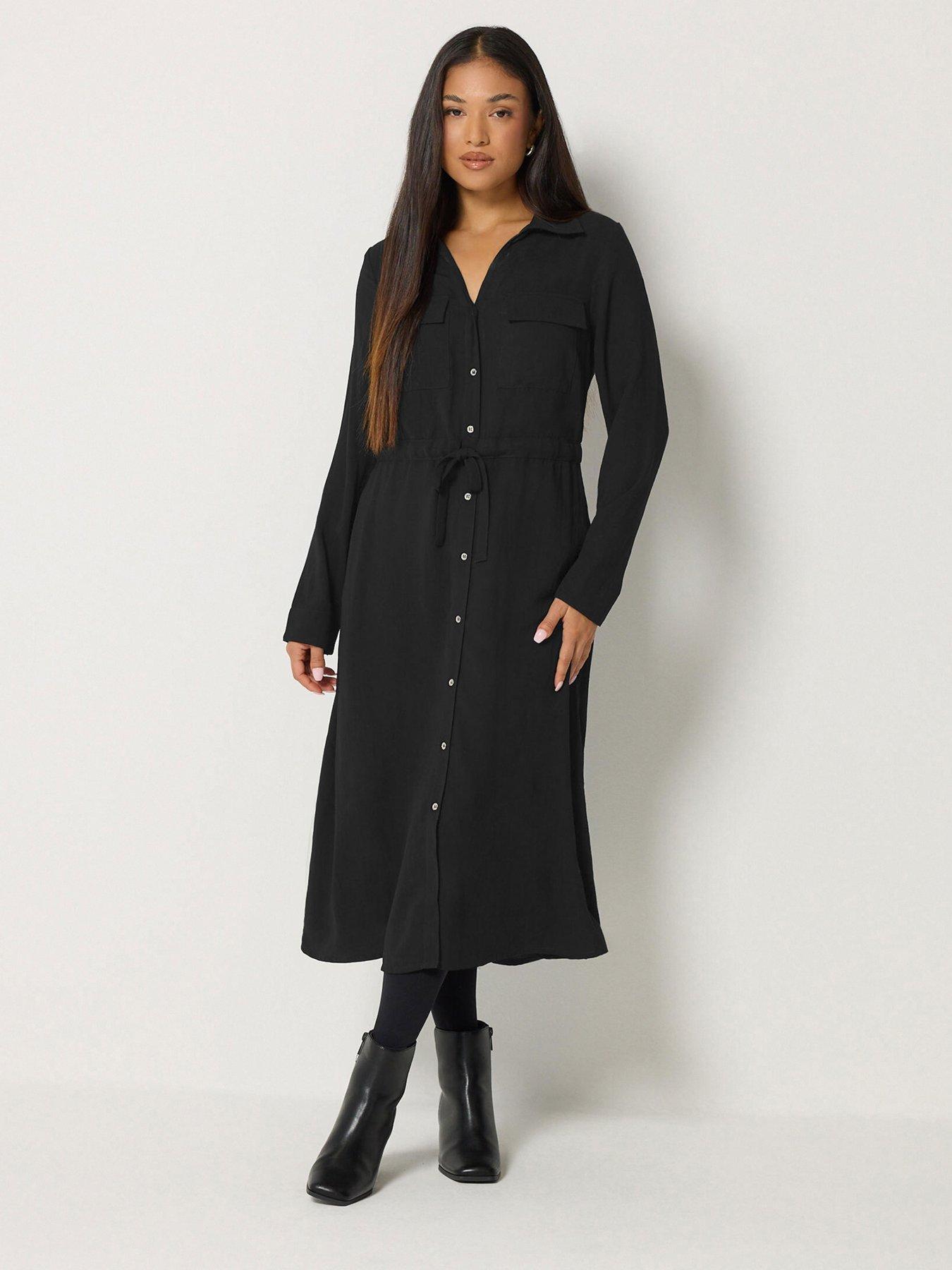 Image 3 of 4 of M&Co Petite Petite Utility Shirt Dress