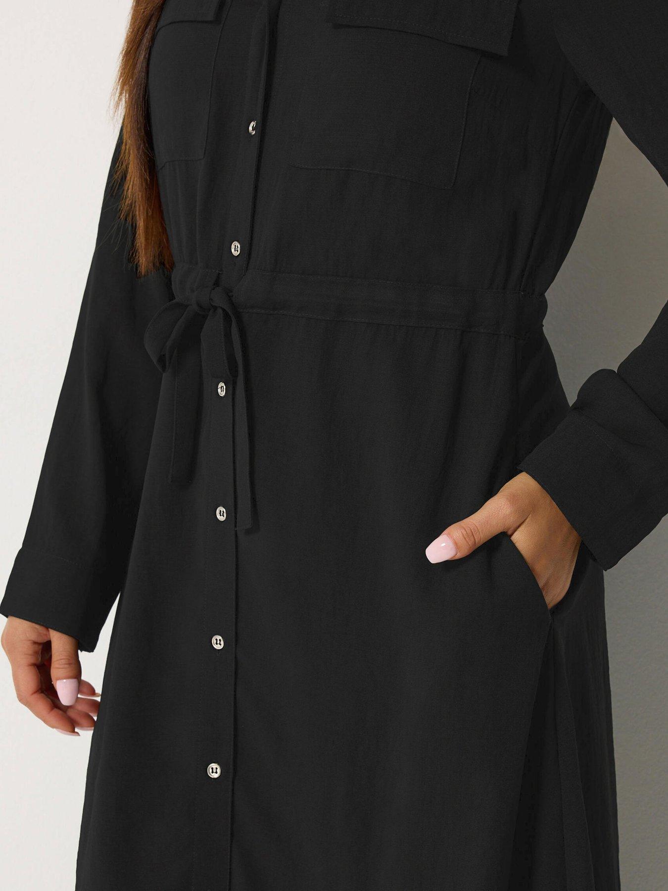 Image 4 of 4 of M&Co Petite Petite Utility Shirt Dress