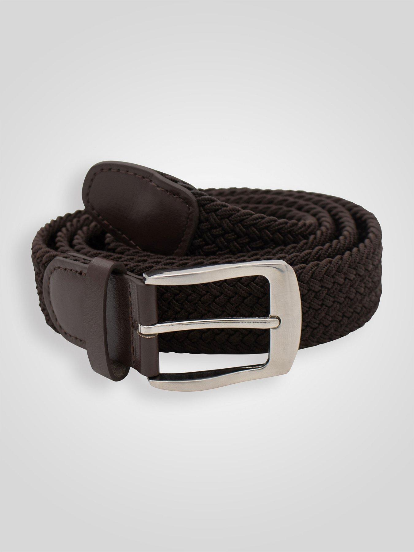 Image 2 of 3 of D555 Mens Malcolm Stretch Braided Belt - Brown