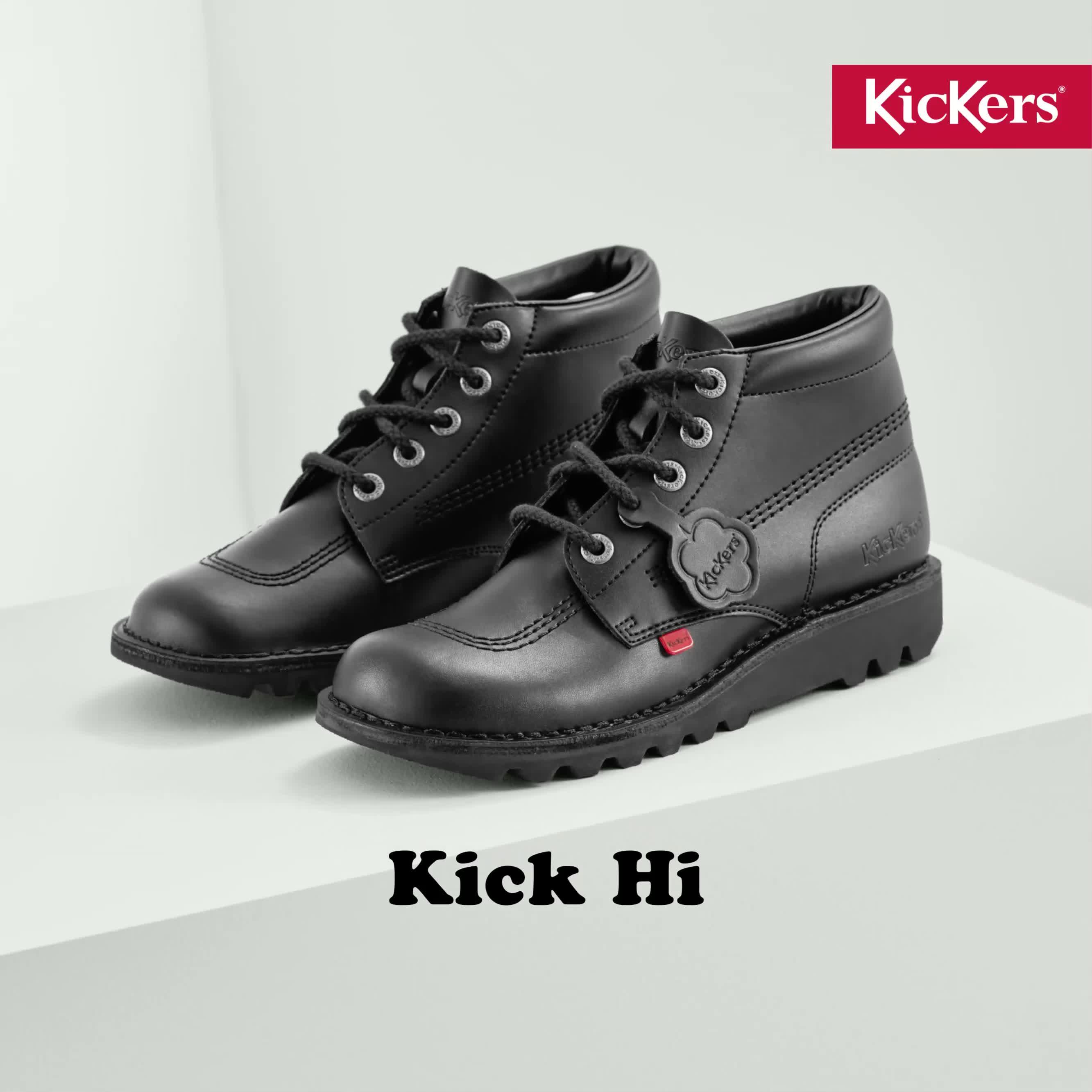 Image thumbnail 8 of 8 of Kickers Kick Hi Leather Shoe - Black