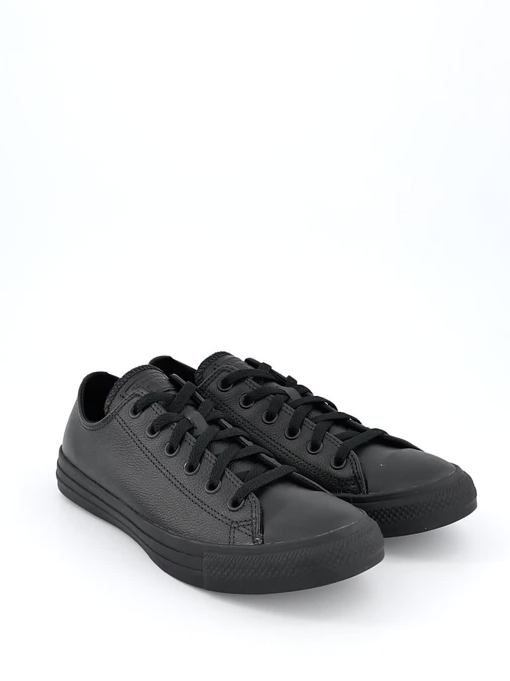 Image thumbnail 7 of 7 of Converse Unisex Leather Ox Trainers - Black