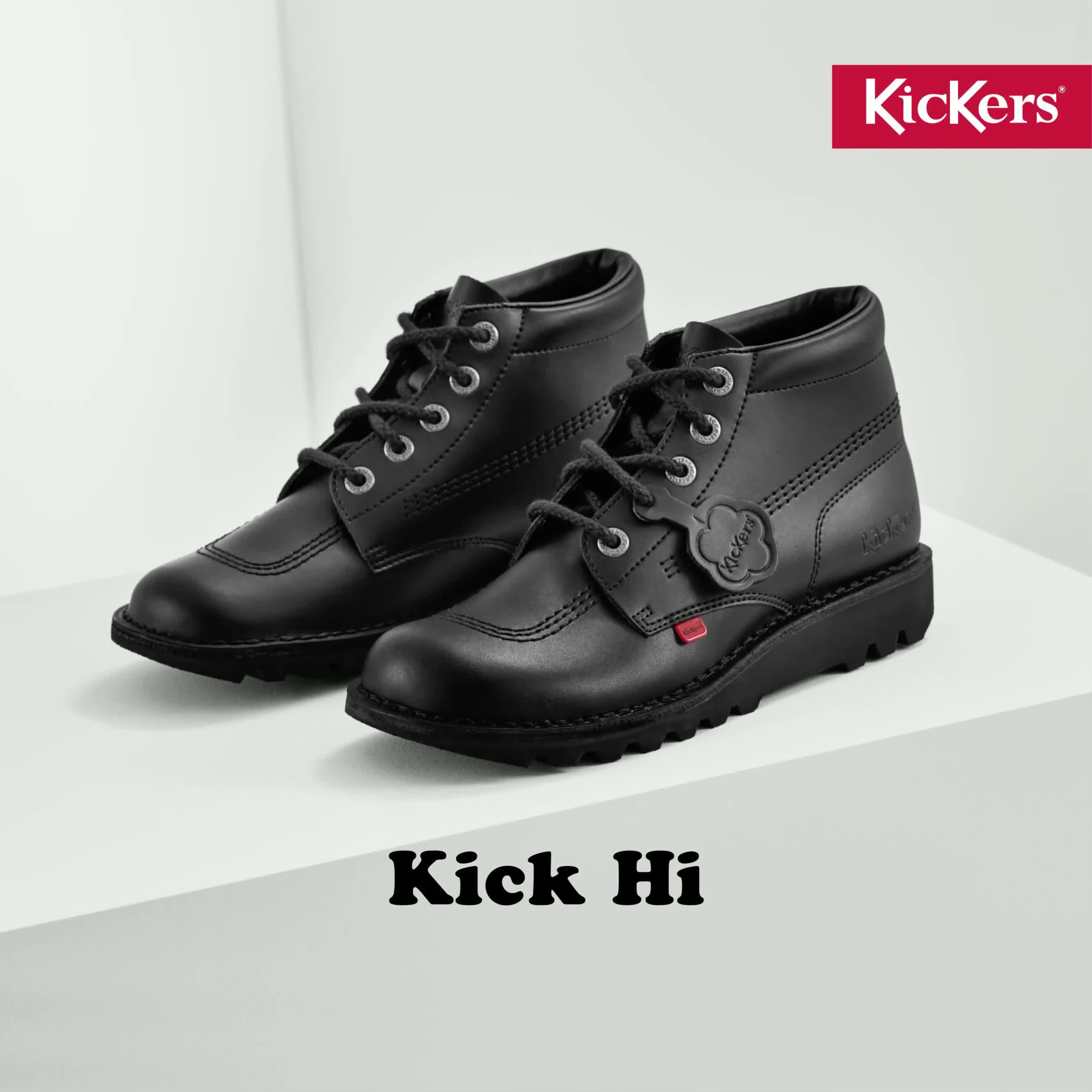 Image thumbnail 7 of 7 of Kickers Mens Leather Lace-Up Chunky Sole Boots - Black