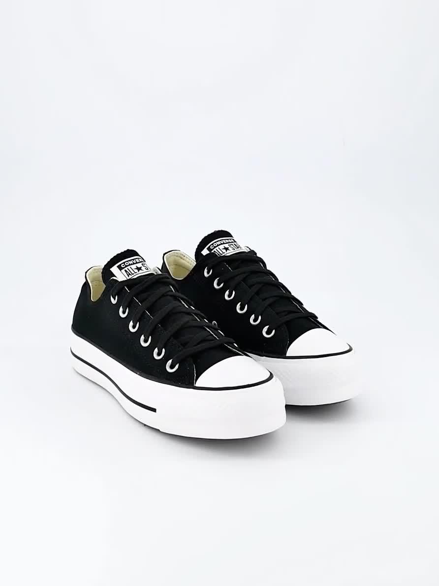 Image thumbnail 7 of 7 of Converse Womens Lift Ox Trainers - Black/White