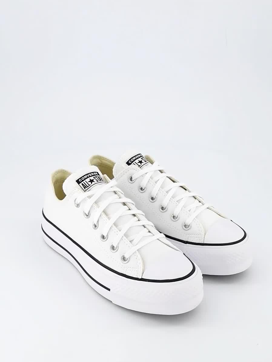 Image thumbnail 7 of 7 of Converse Womens Lift Ox Trainers - White/Black