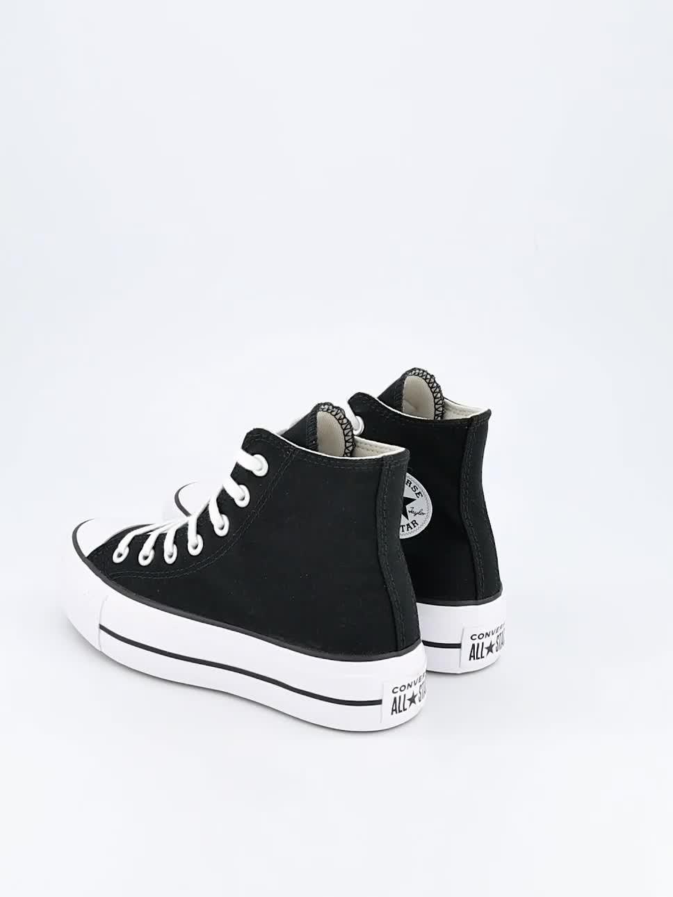 Image thumbnail 7 of 7 of Converse Womens Lift Hi Top Trainers - Black/White