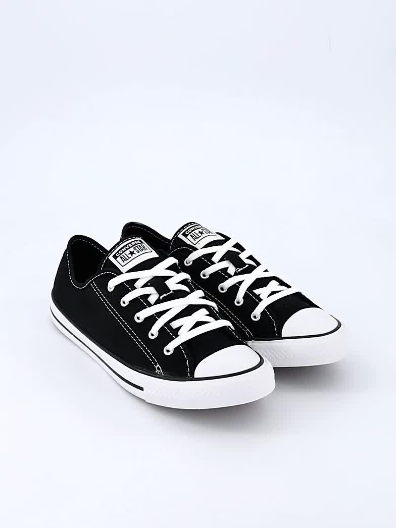 Image thumbnail 7 of 7 of Converse Womens Dainty Ox Trainers - Black/White