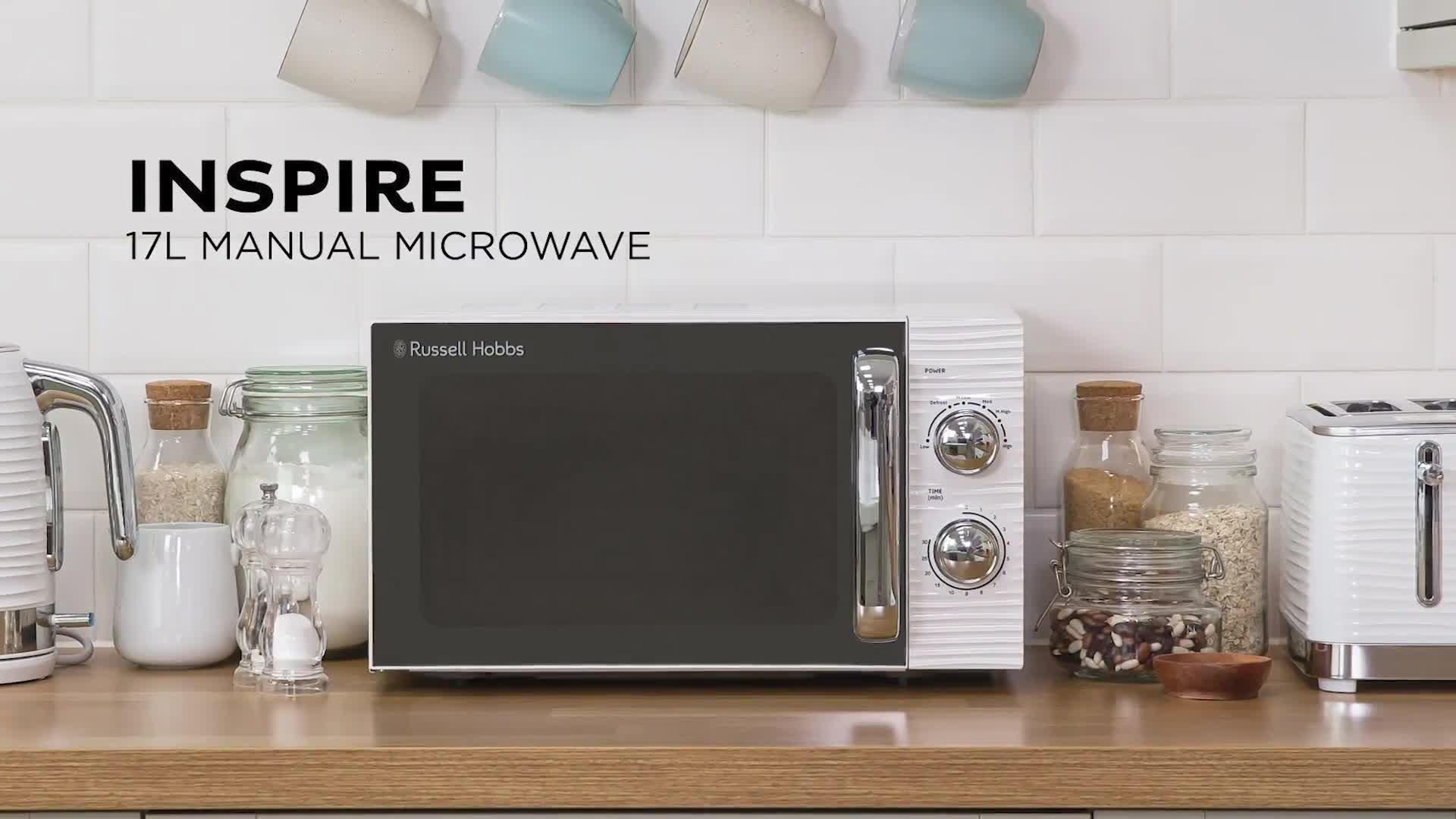 Image thumbnail 8 of 8 of Russell Hobbs RHM1731&nbsp;Inspire White Compact Manual Microwave