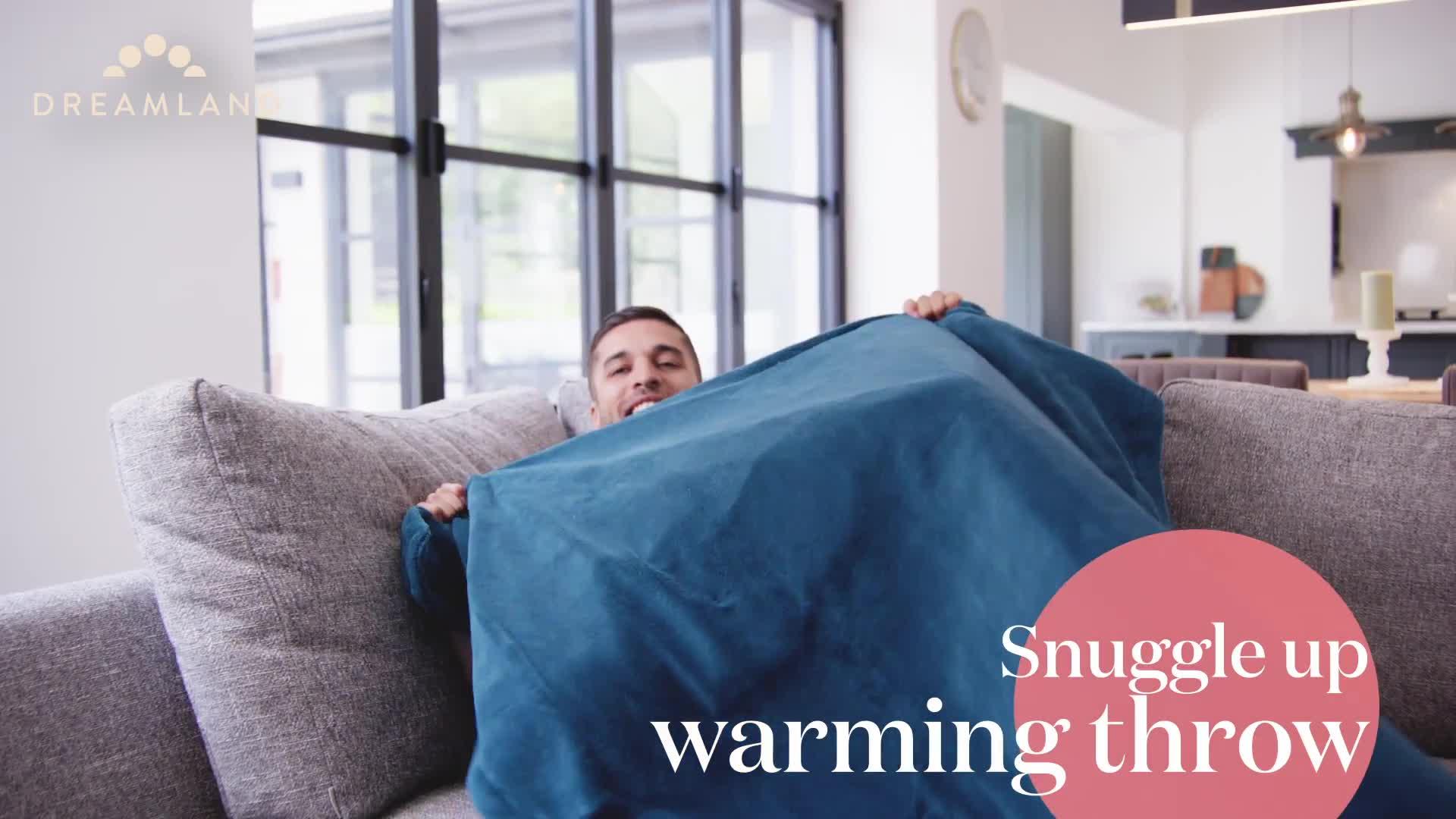 Image thumbnail 8 of 8 of Dreamland Snuggle Up Warming Throw - Blue
