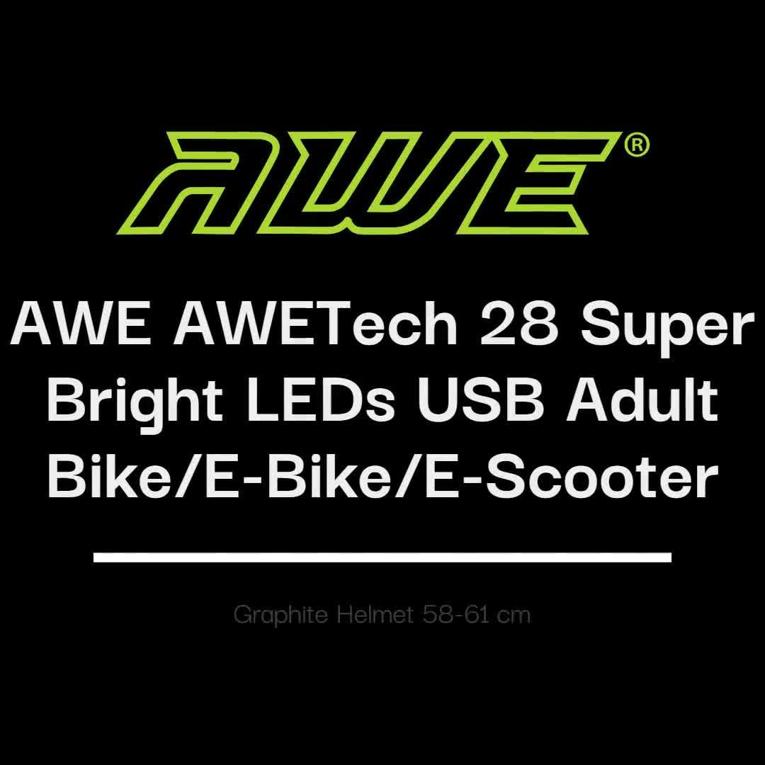 Image thumbnail 7 of 7 of AWE Bicycle Adult Helmet -&nbsp;Graphite Grey CE