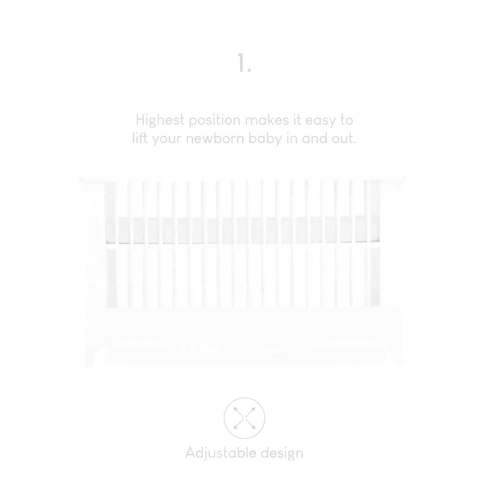Image thumbnail 6 of 6 of CuddleCo Clara 3 Piece Nursery Furniture Set - White