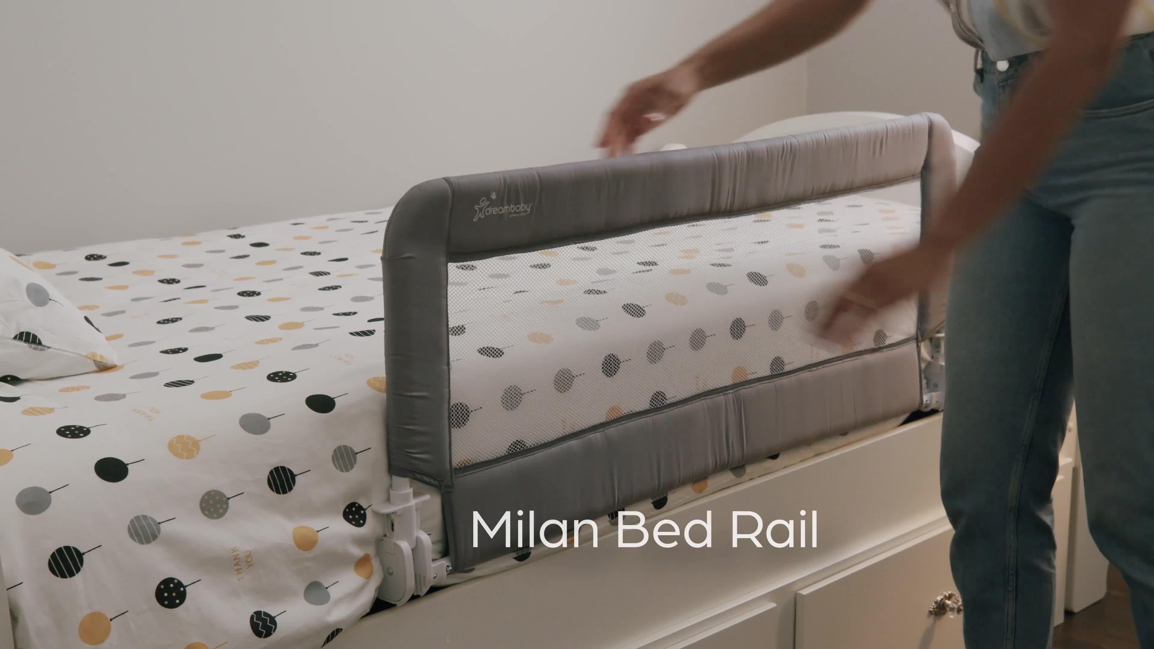 Image thumbnail 8 of 8 of Dreambaby Dreambaby Milan Padded Bedrail - Grey