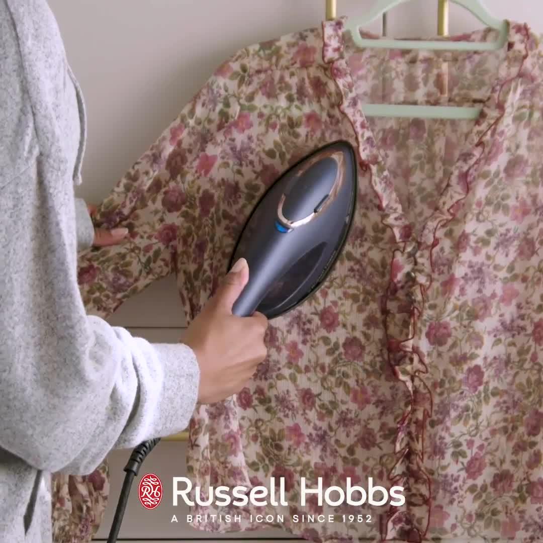 Russell Hobbs Handheld Kledingstomer [Snel en eenvoudig zonder strijkplank] Essential (1600W, 22g/min Stoom, Snelle opwarming, Antibacterieel, Lintborstel voor textiel) Reisstrijkijzer 25592-56