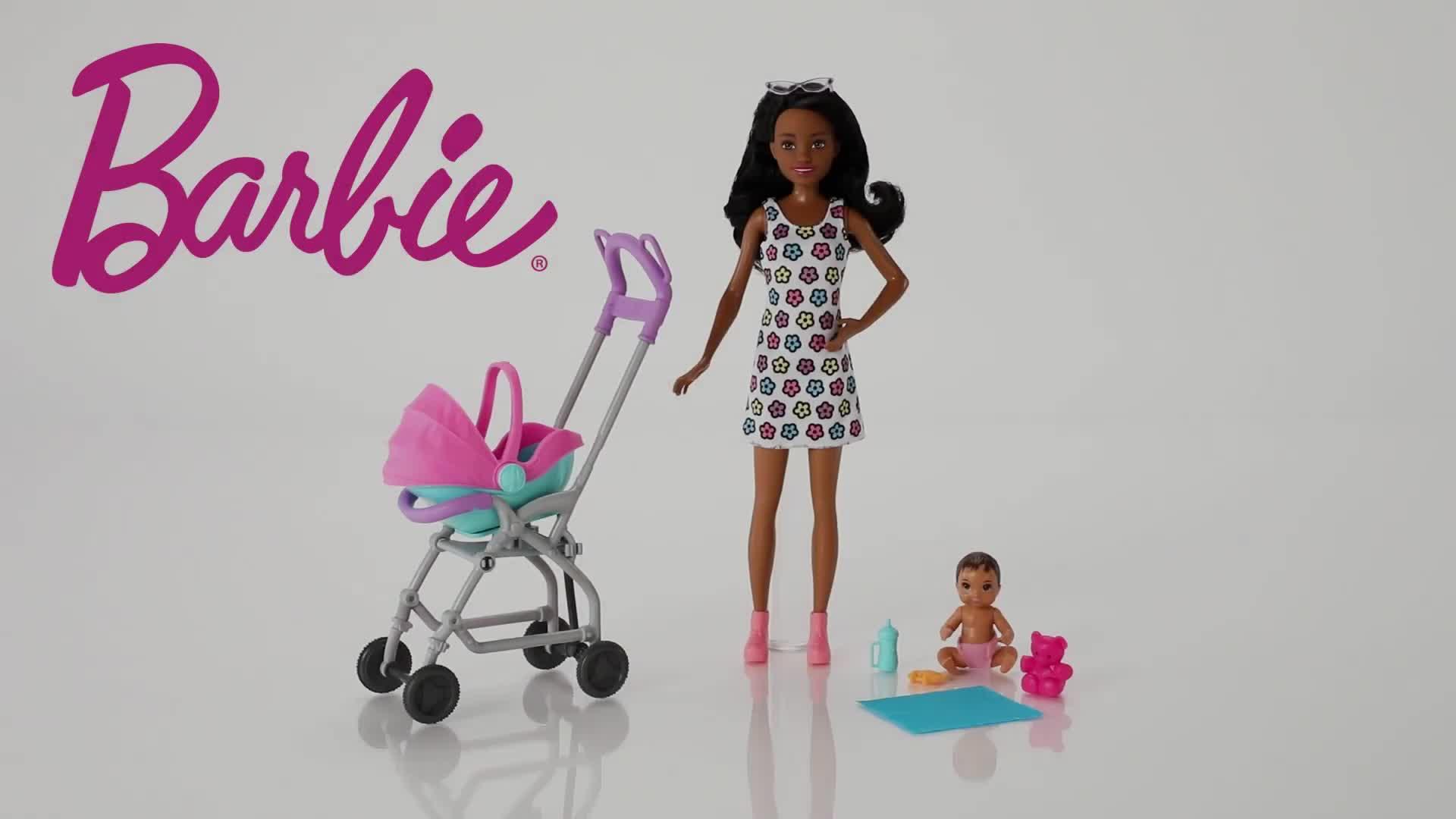 Babysitter barbie deals with stroller